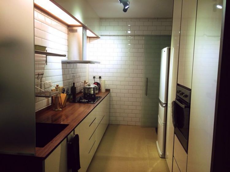Country, Minimalist, Rustic Design - Kitchen - HDB 3 Room - Design by Renozone Interior Design House