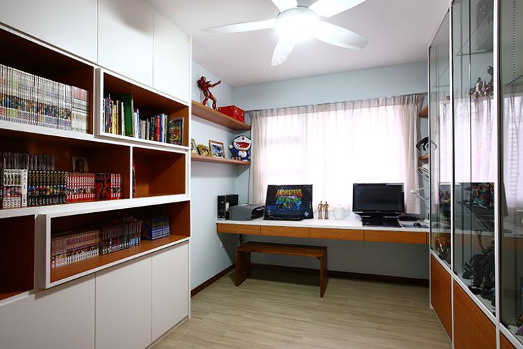 Modern, Scandinavian Design - Study Room - HDB 3 Room - Design by Renozone Interior Design House