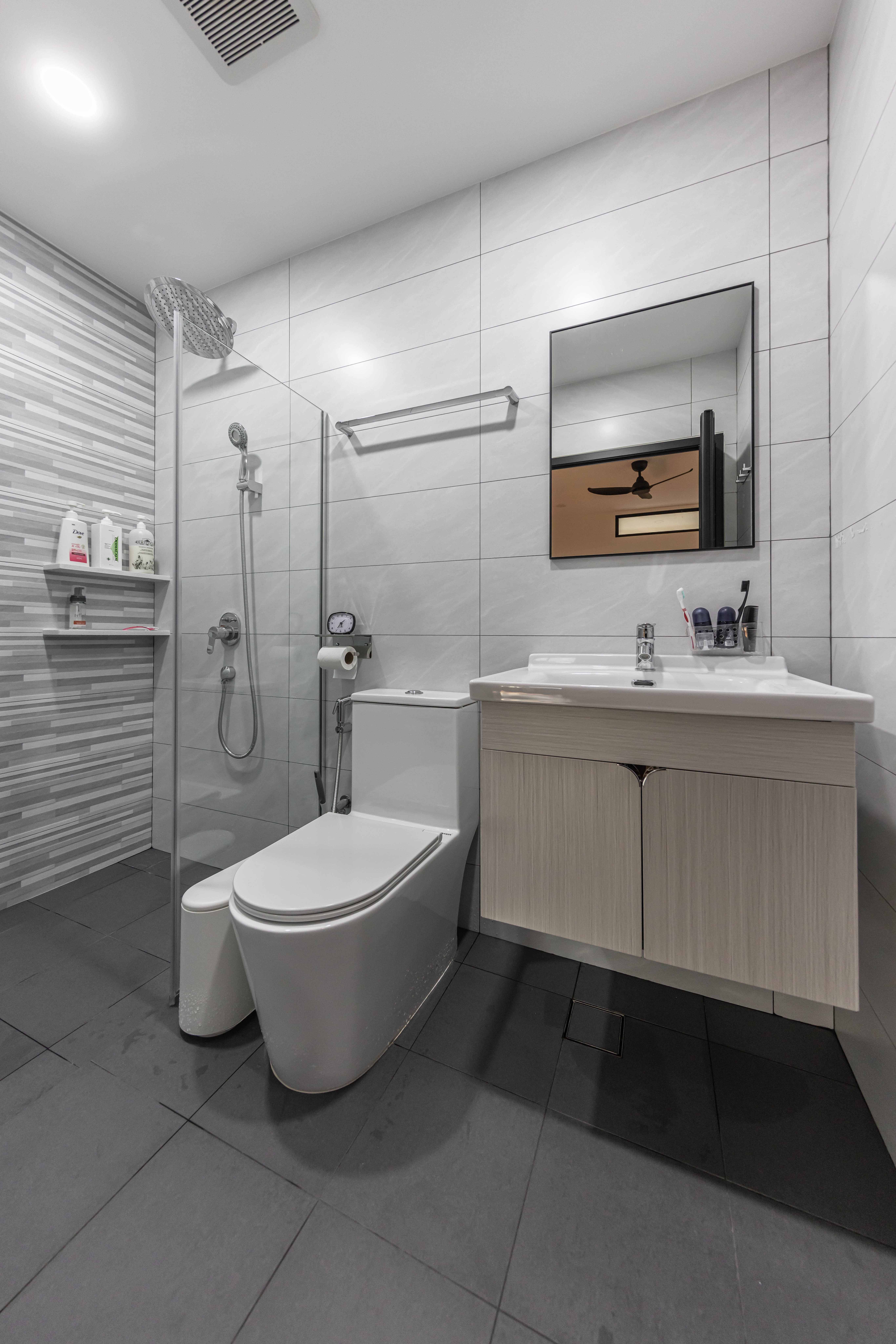 Contemporary, Modern Design - Bathroom - Landed House - Design by Renozone Interior Design House