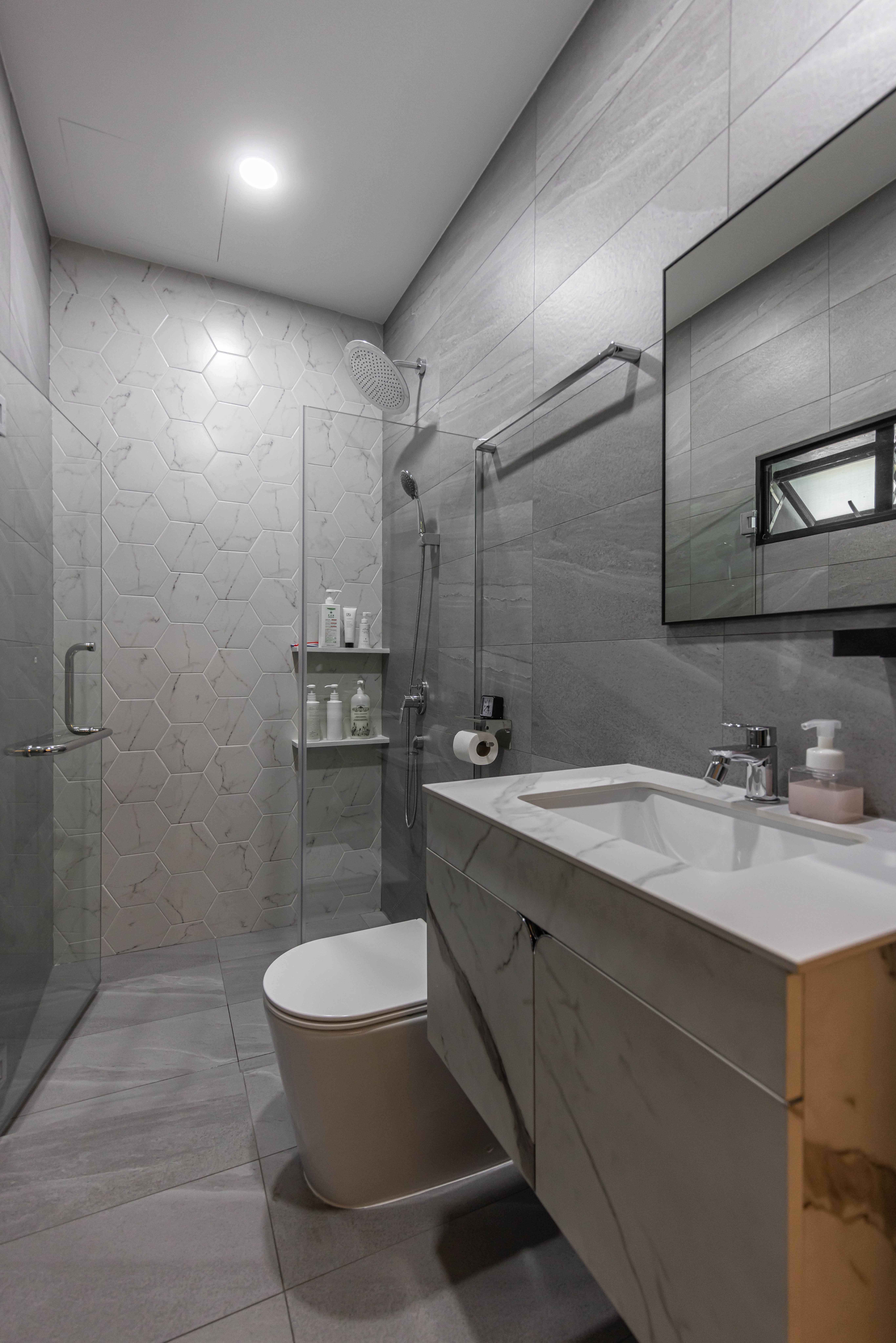 Contemporary, Modern Design - Bathroom - Landed House - Design by Renozone Interior Design House