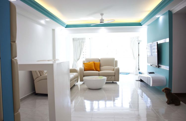 Contemporary, Modern Design - Living Room - HDB 5 Room - Design by Renzz Interior Design Pte Ltd