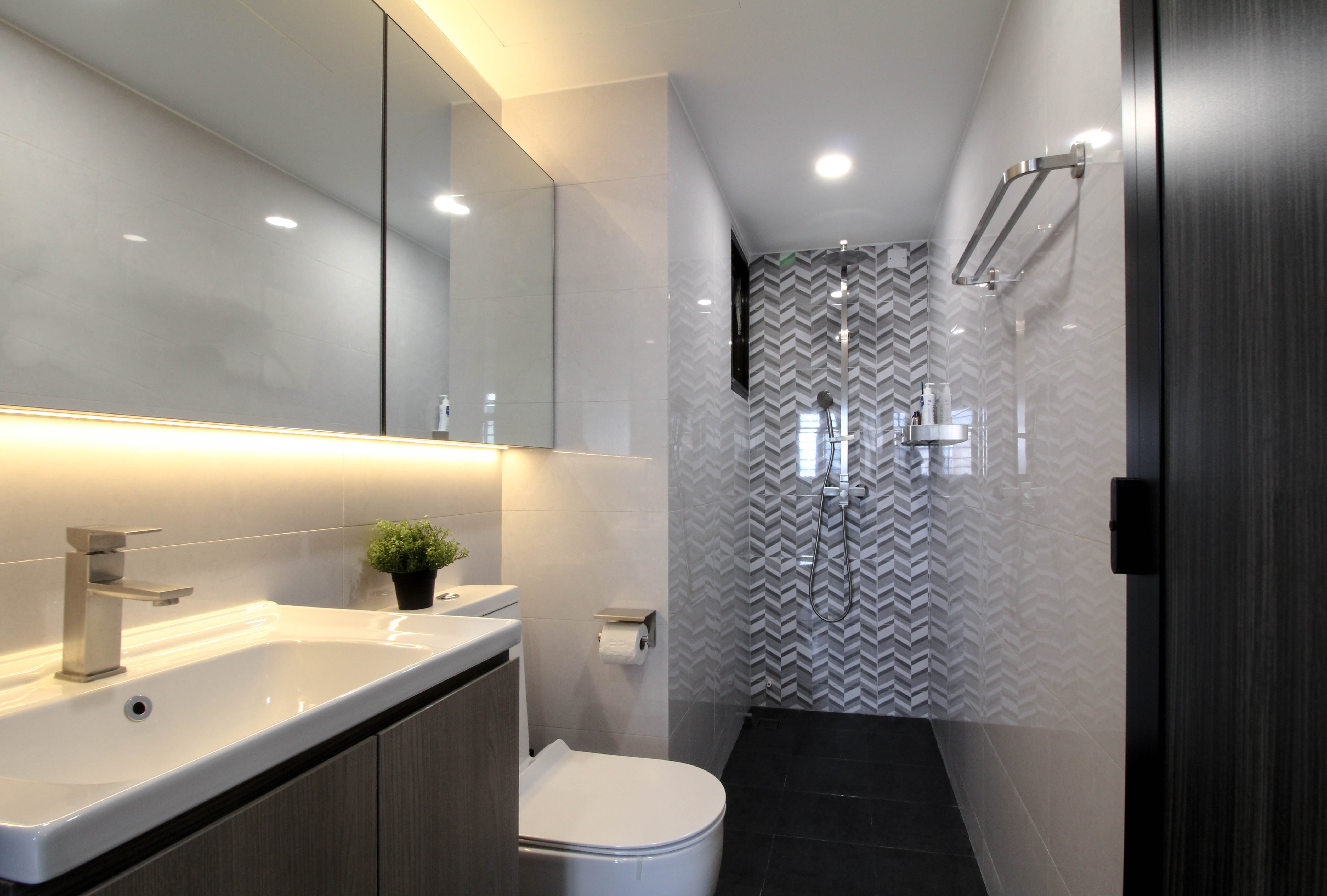 Contemporary, Minimalist, Modern Design - Bathroom - HDB 4 Room - Design by Sense & Semblance Pte Ltd