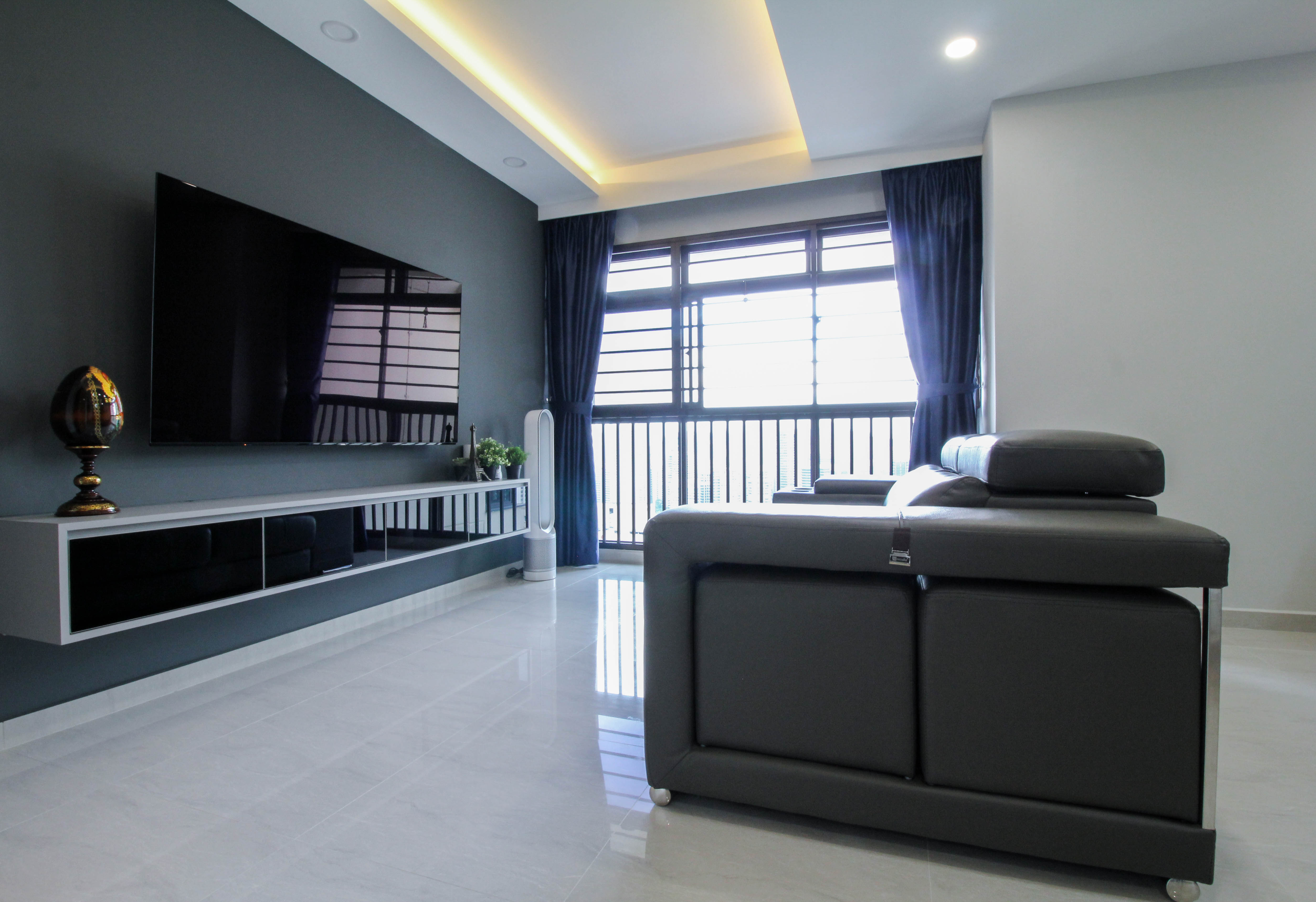 Contemporary, Minimalist, Modern Design - Living Room - HDB 4 Room - Design by Sense & Semblance Pte Ltd