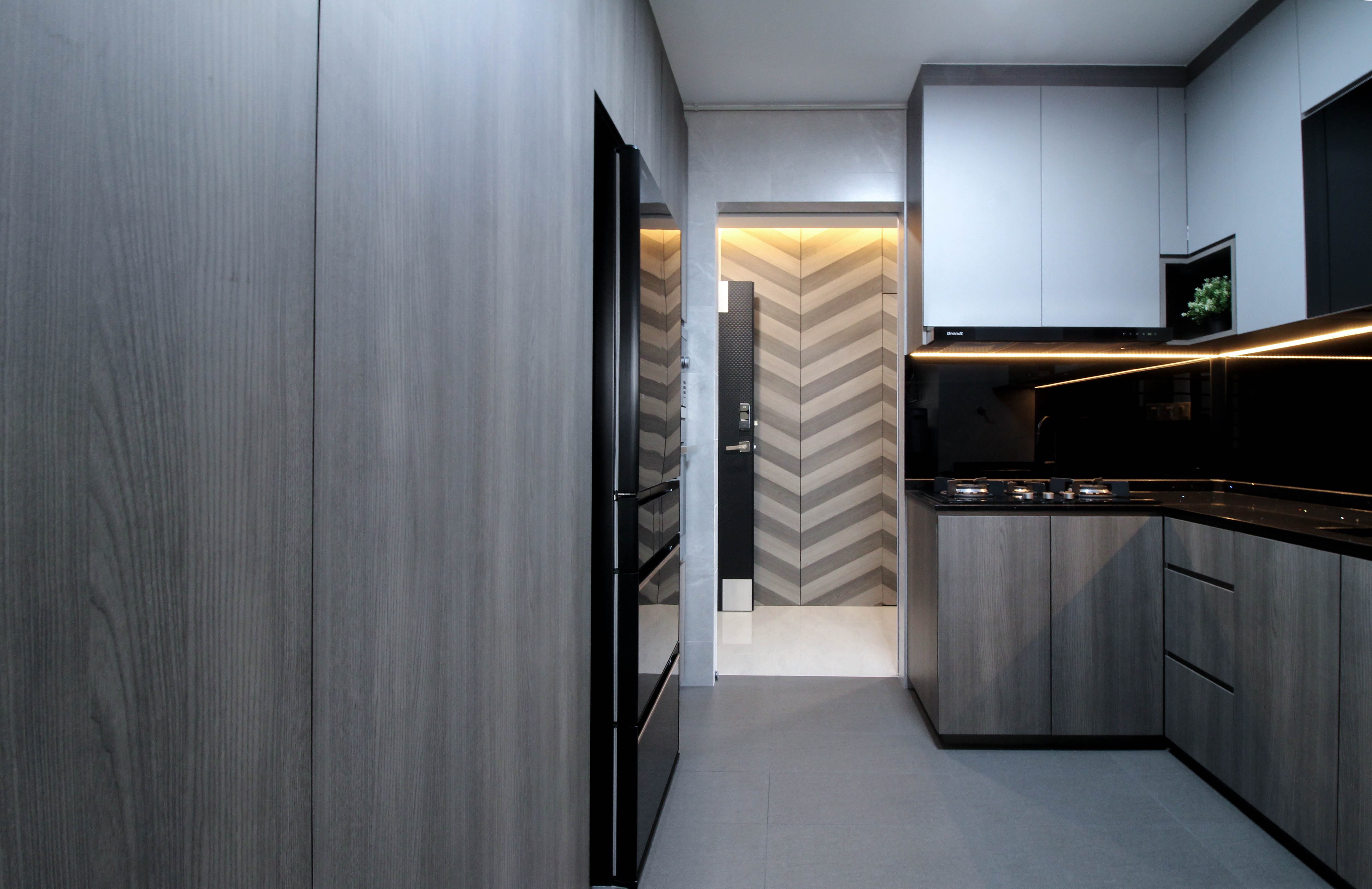 Contemporary, Minimalist, Modern Design - Kitchen - HDB 4 Room - Design by Sense & Semblance Pte Ltd