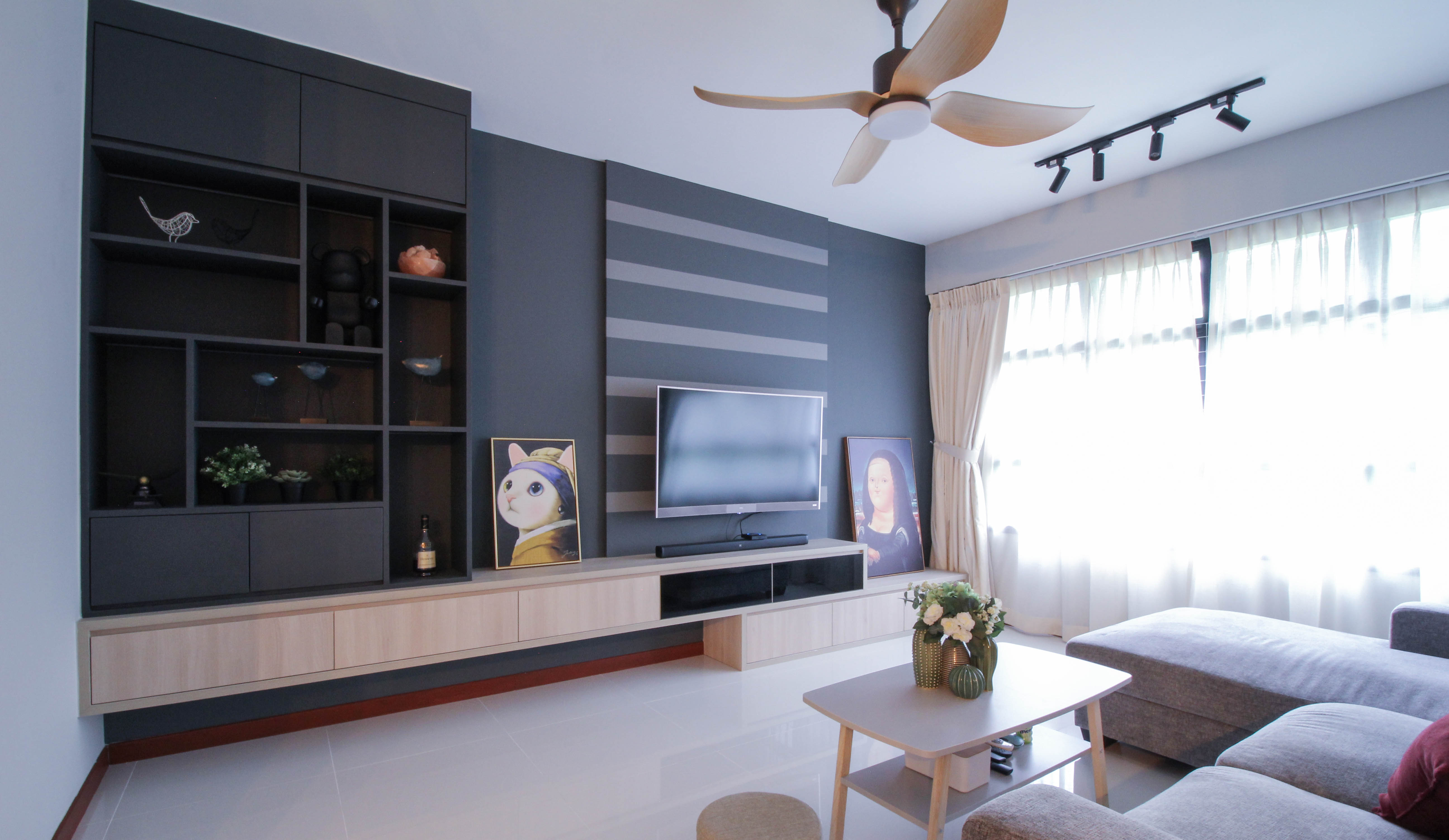 Contemporary Design - Living Room - HDB 4 Room - Design by Sense & Semblance Pte Ltd
