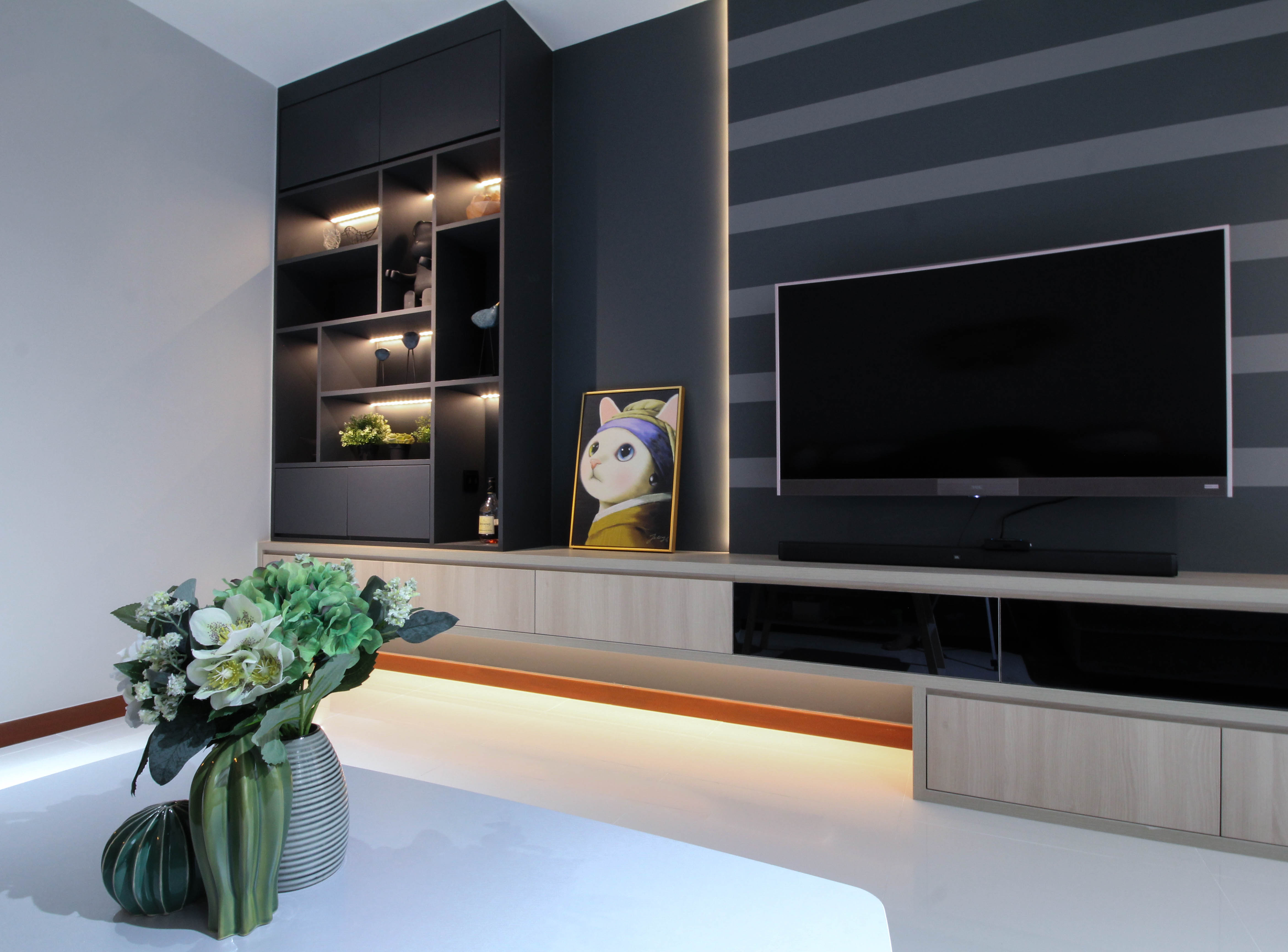 Contemporary Design - Living Room - HDB 4 Room - Design by Sense & Semblance Pte Ltd