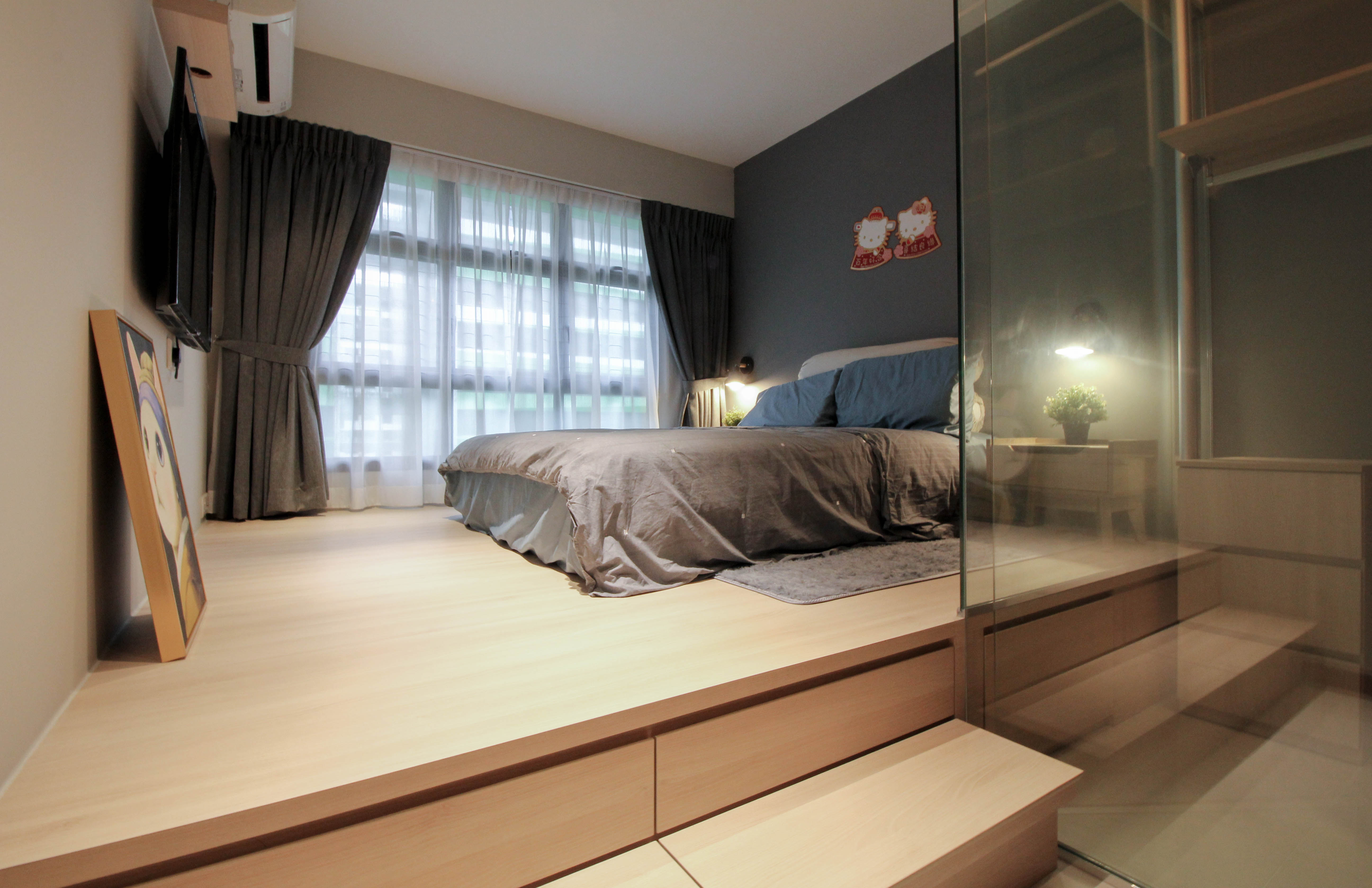 Contemporary Design - Bedroom - HDB 4 Room - Design by Sense & Semblance Pte Ltd