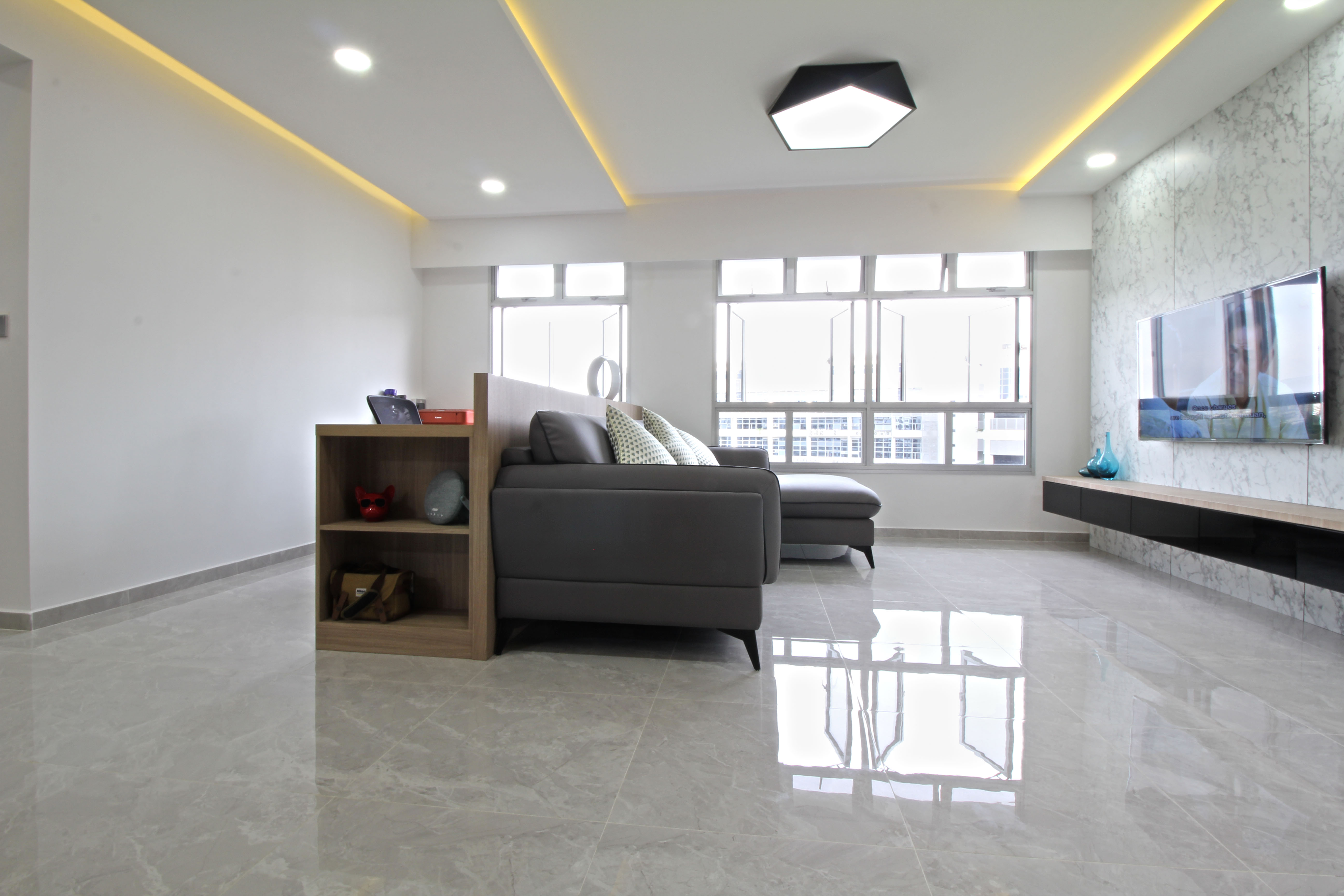 Minimalist, Scandinavian Design - Living Room - HDB 5 Room - Design by Sense & Semblance Pte Ltd