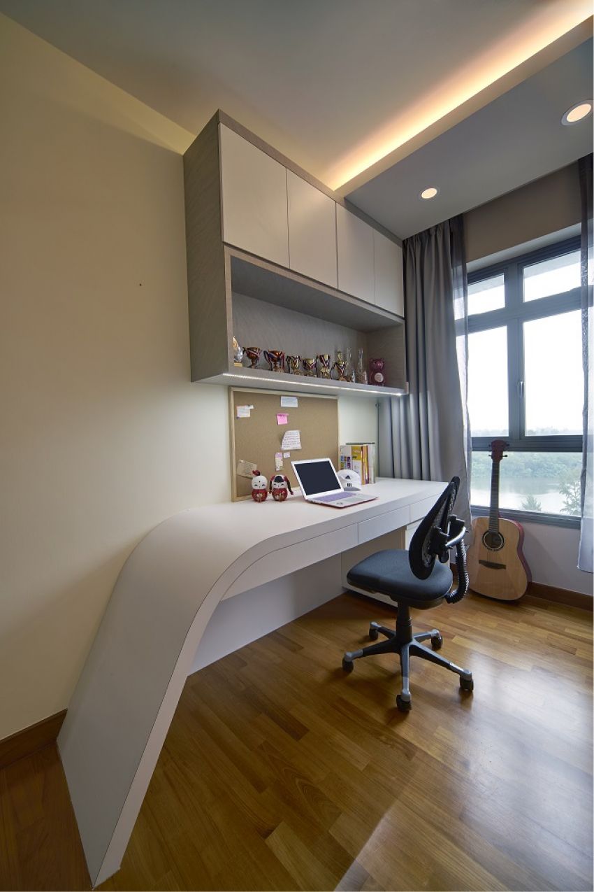 Contemporary, Modern Design - Study Room - HDB 5 Room - Design by Six Dimension Design & Decor Pte Ltd