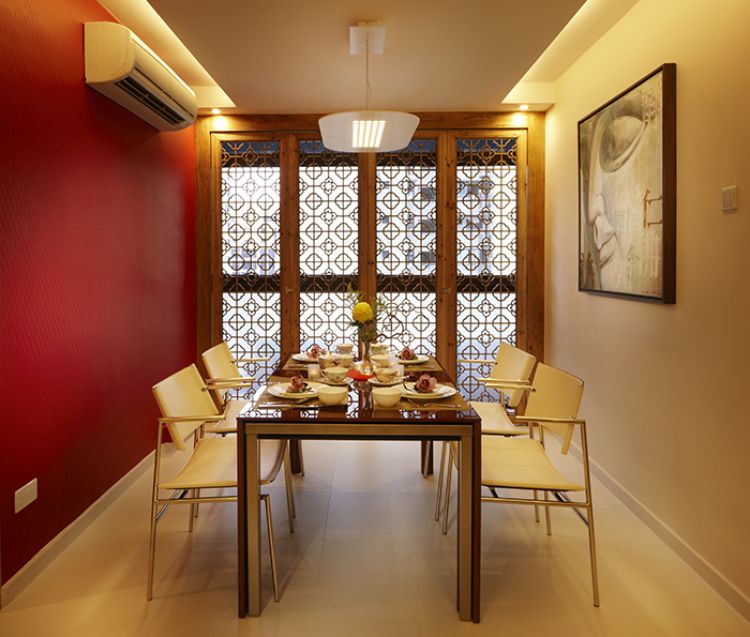 Retro, Rustic Design - Dining Room - HDB 5 Room - Design by Six Dimension Design & Decor Pte Ltd