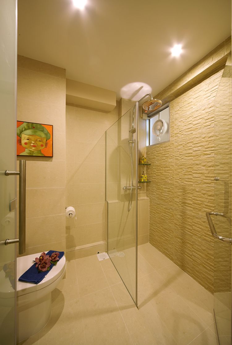 Retro, Rustic Design - Bathroom - HDB 5 Room - Design by Six Dimension Design & Decor Pte Ltd