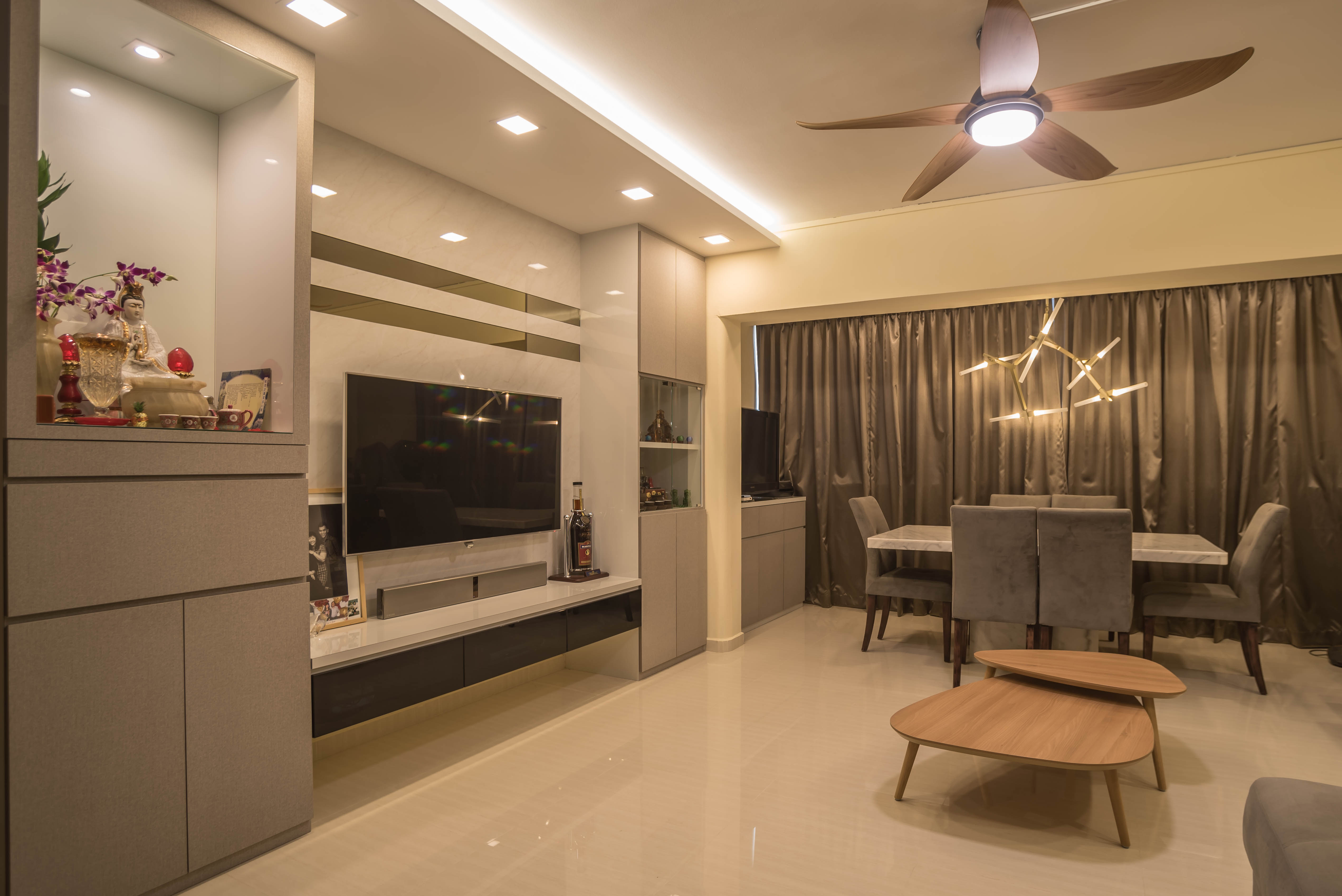 Modern Design - Living Room - HDB Executive Apartment - Design by Sky Creation