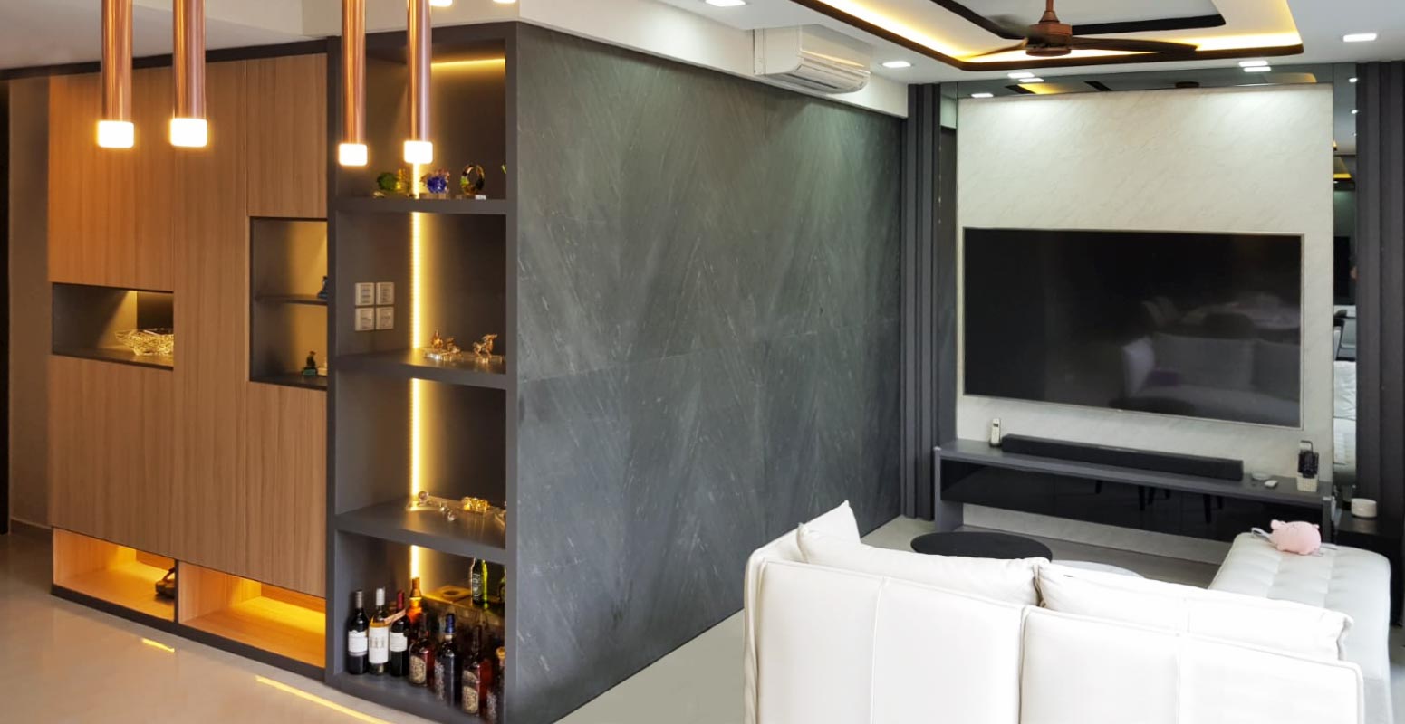 Industrial, Resort Design - Living Room - Condominium - Design by Sky Creation