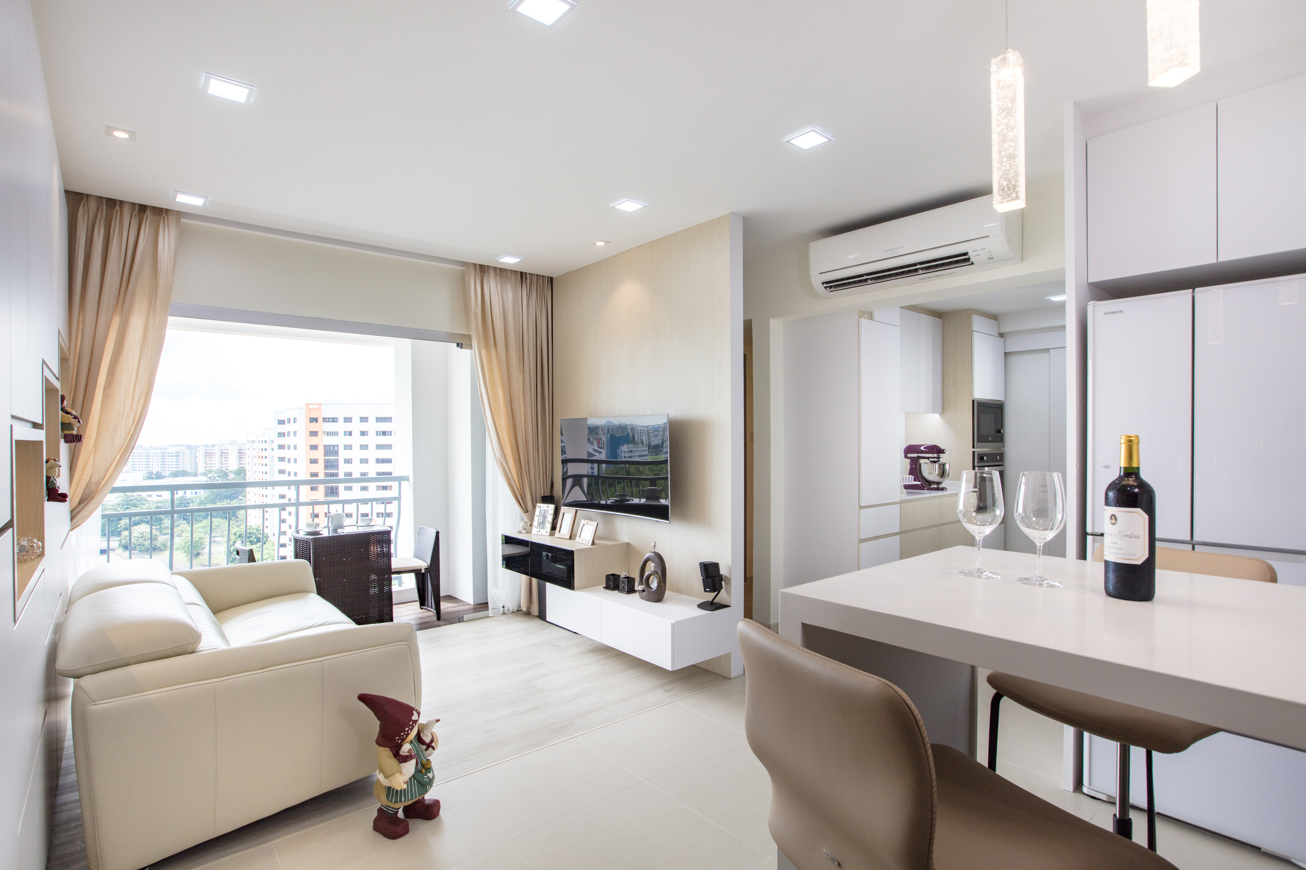 Minimalist Design - Living Room - Condominium - Design by Sky Creation