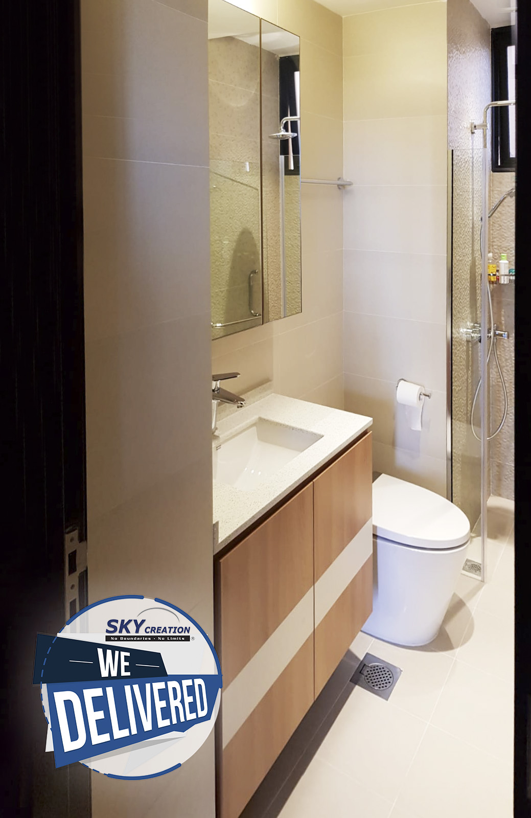 Modern Design - Bathroom - Condominium - Design by Sky Creation