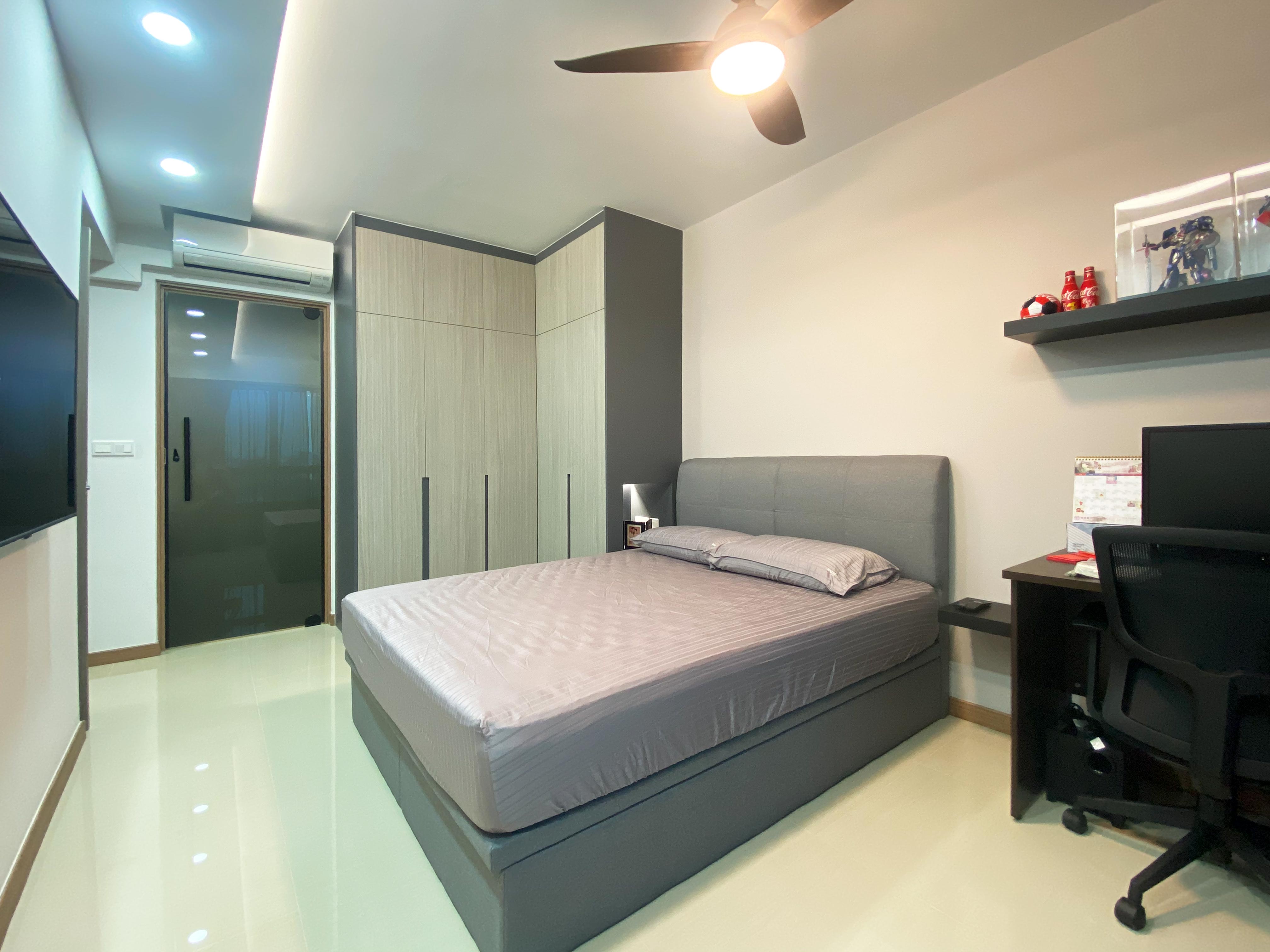 Contemporary Design - Bedroom - HDB 4 Room - Design by Sky Creation