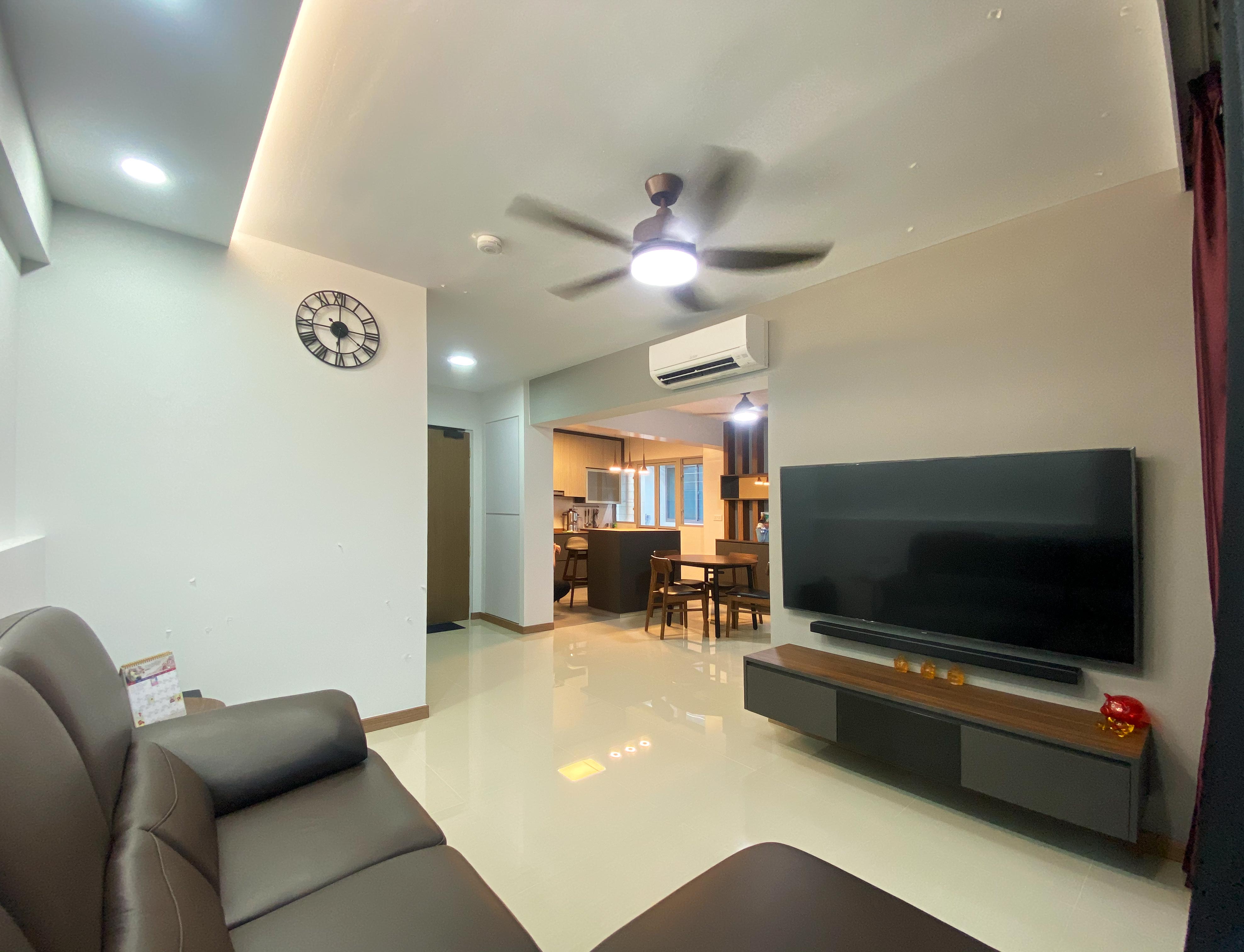 Contemporary Design - Living Room - HDB 4 Room - Design by Sky Creation
