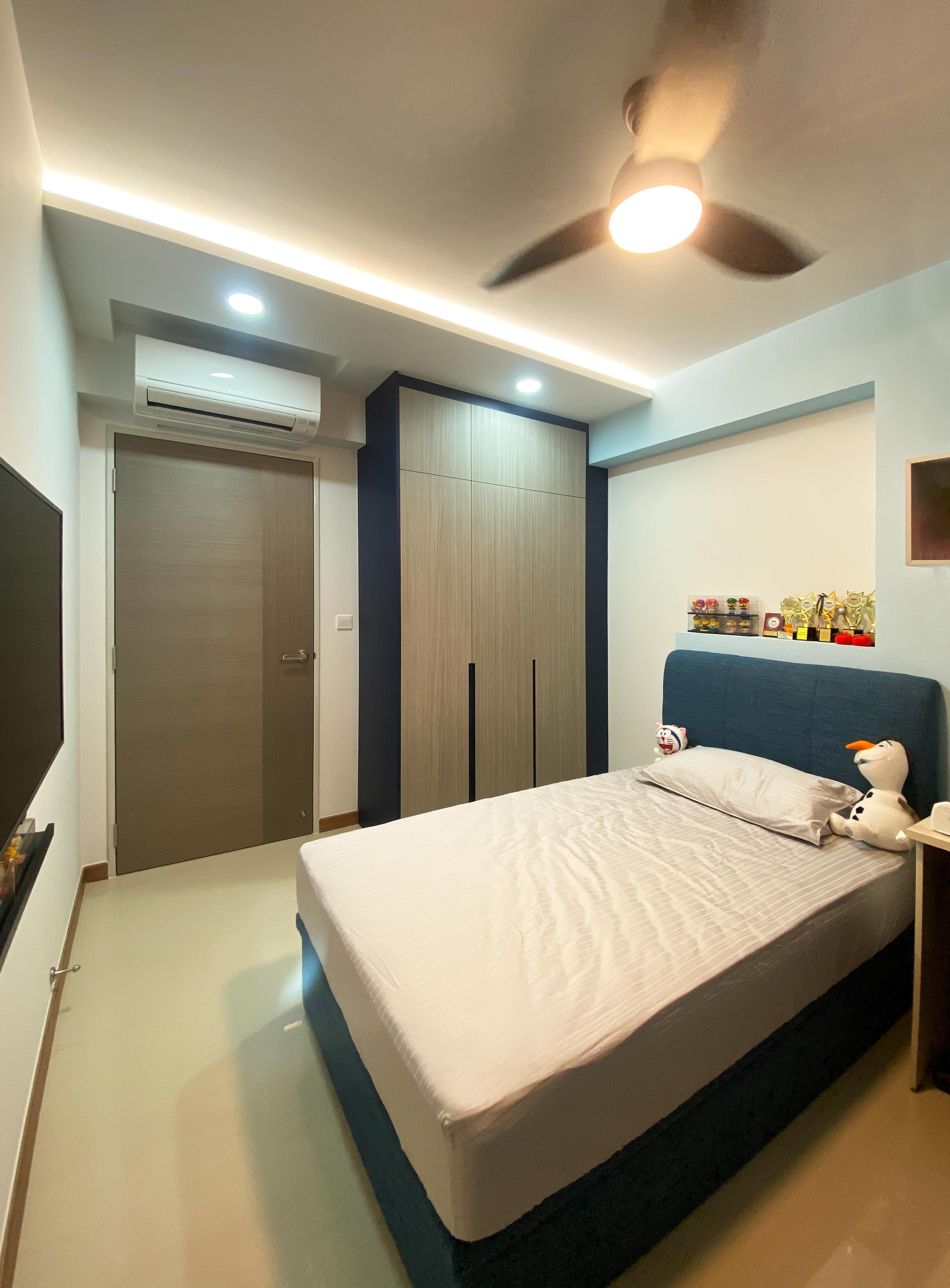 Contemporary Design - Bedroom - HDB 4 Room - Design by Sky Creation