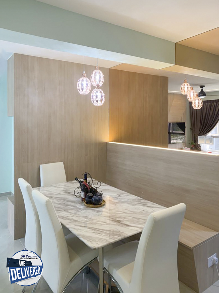 Minimalist Design - Dining Room - HDB 4 Room - Design by Sky Creation