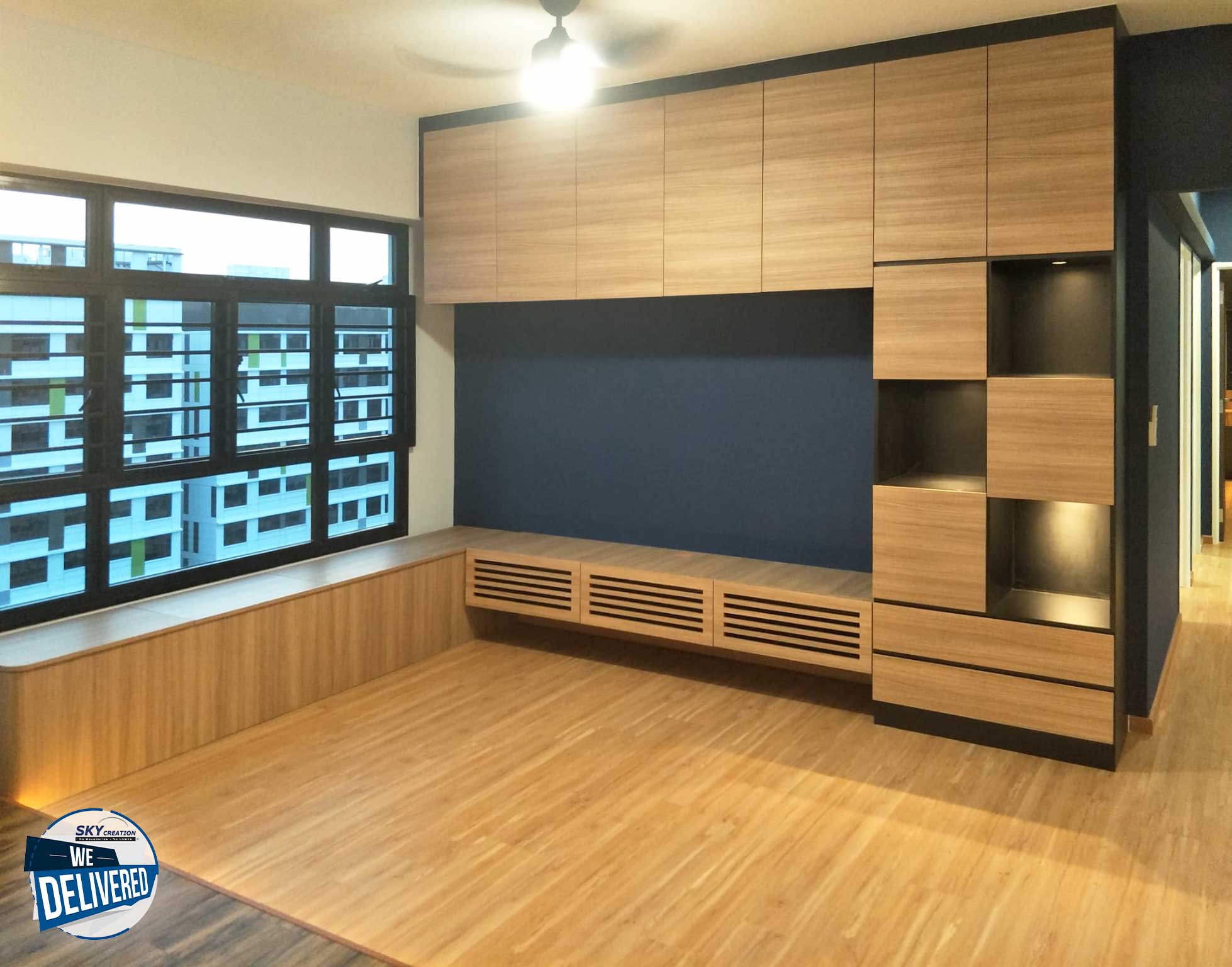 Industrial Design - Living Room - HDB 5 Room - Design by Sky Creation
