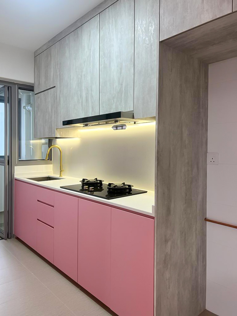 Modern, Scandinavian Design - Kitchen - HDB 4 Room - Design by Sky Creation