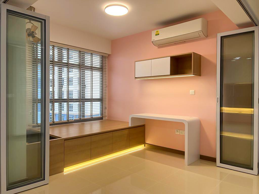 Modern, Scandinavian Design - Study Room - HDB 4 Room - Design by Sky Creation