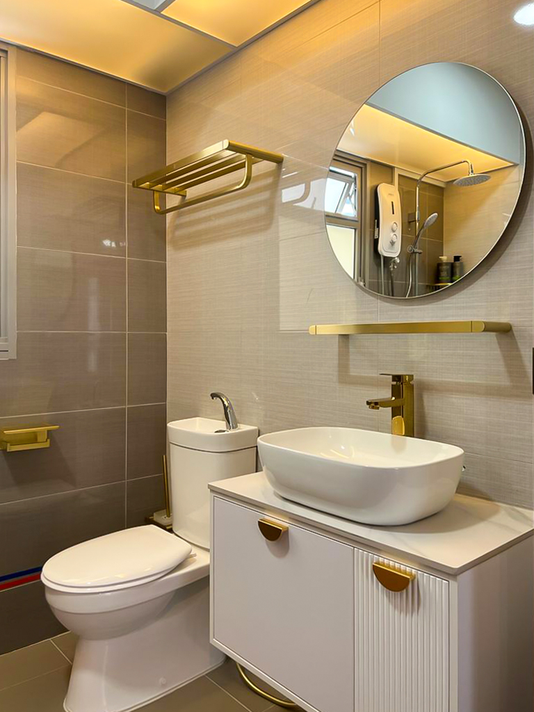 Modern, Scandinavian Design - Bathroom - HDB 4 Room - Design by Sky Creation