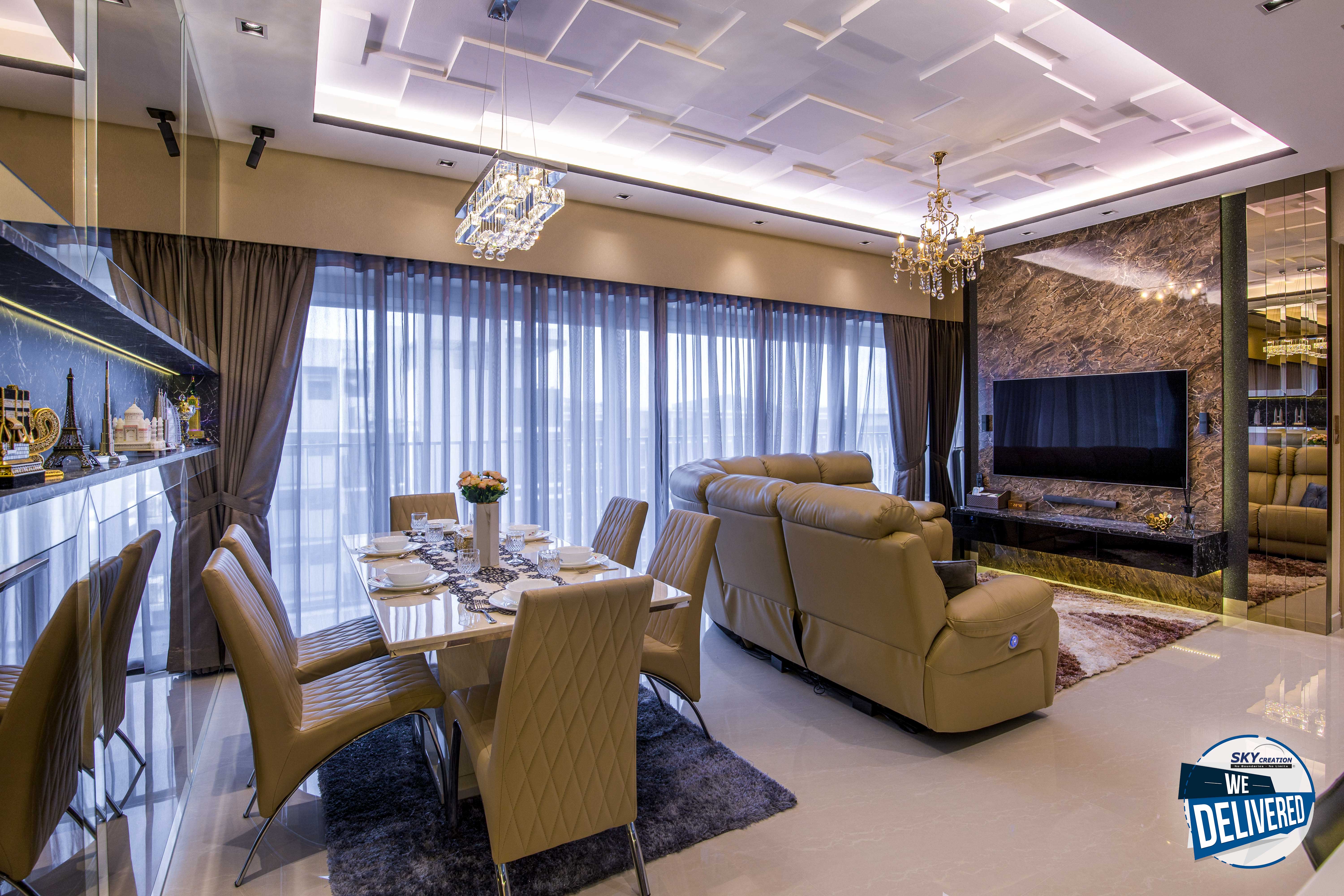 Contemporary, Resort Design - Living Room - Condominium - Design by Sky Creation