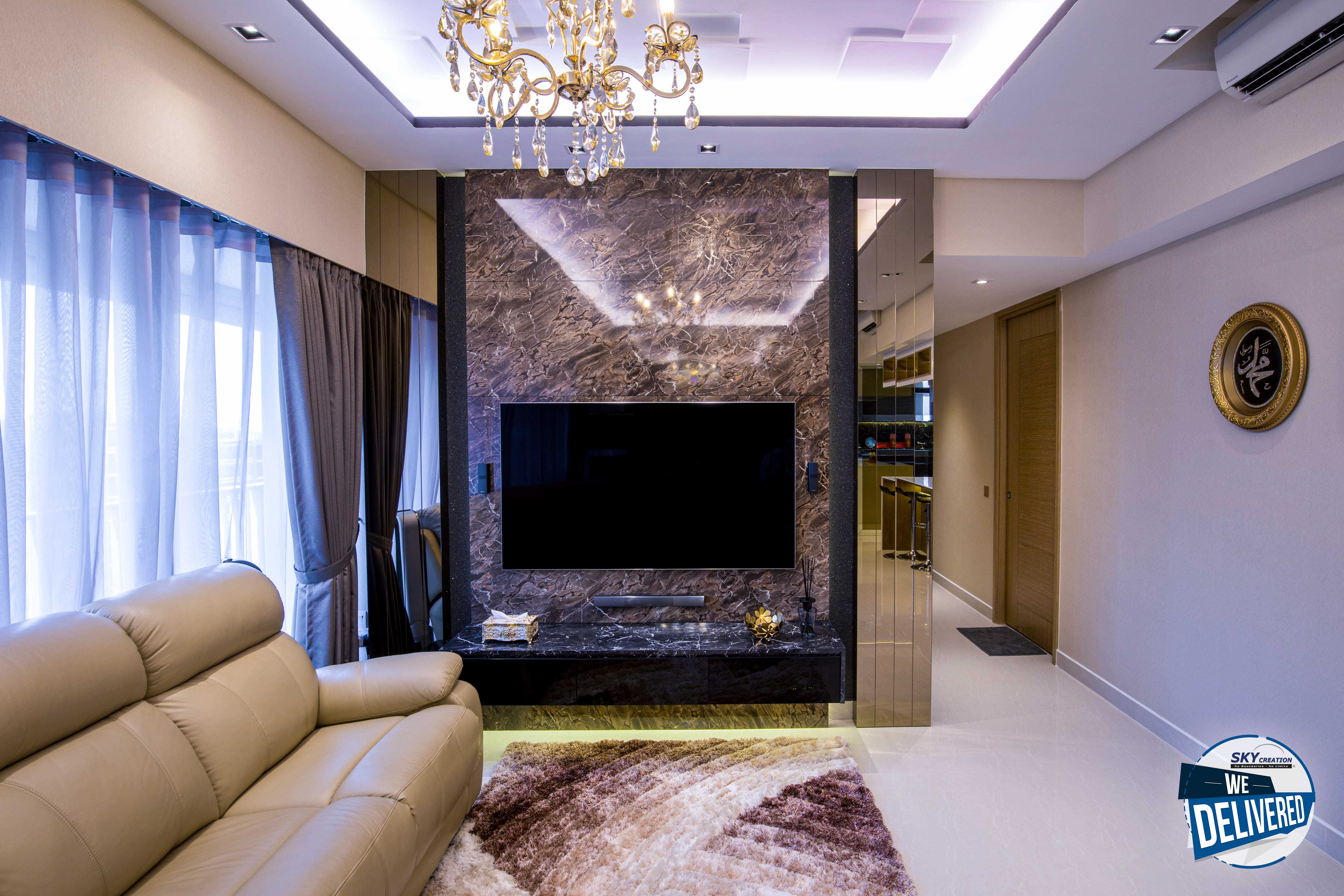 Contemporary, Resort Design - Living Room - Condominium - Design by Sky Creation