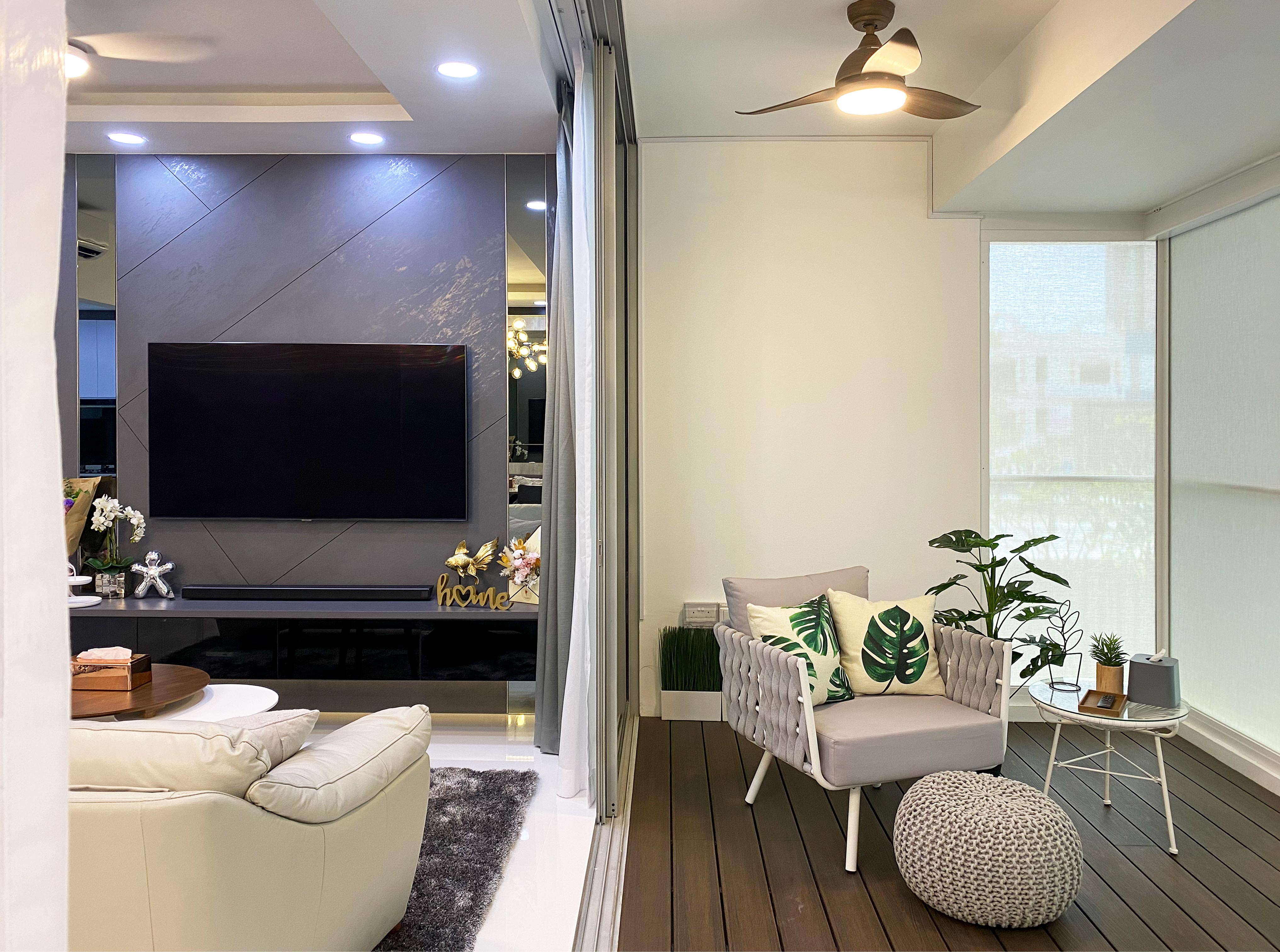 Contemporary Design - Living Room - Condominium - Design by Sky Creation