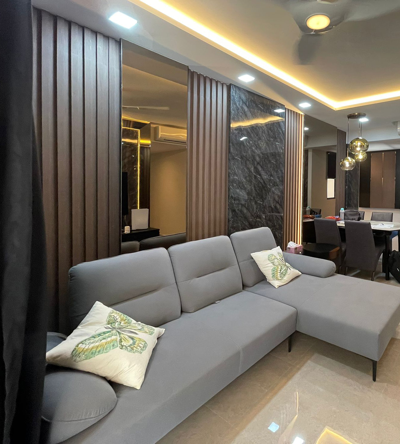Modern Design - Living Room - Condominium - Design by Sky Creation
