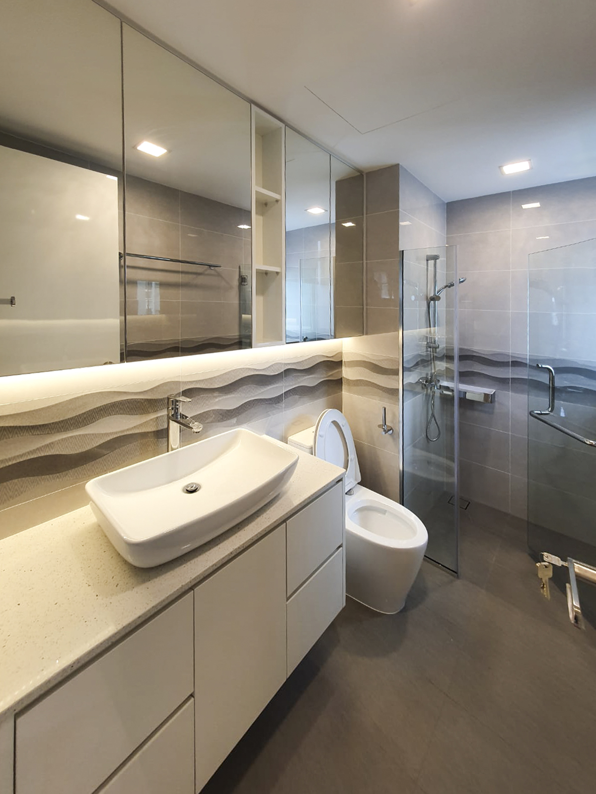 Minimalist Design - Bathroom - Condominium - Design by Sky Creation