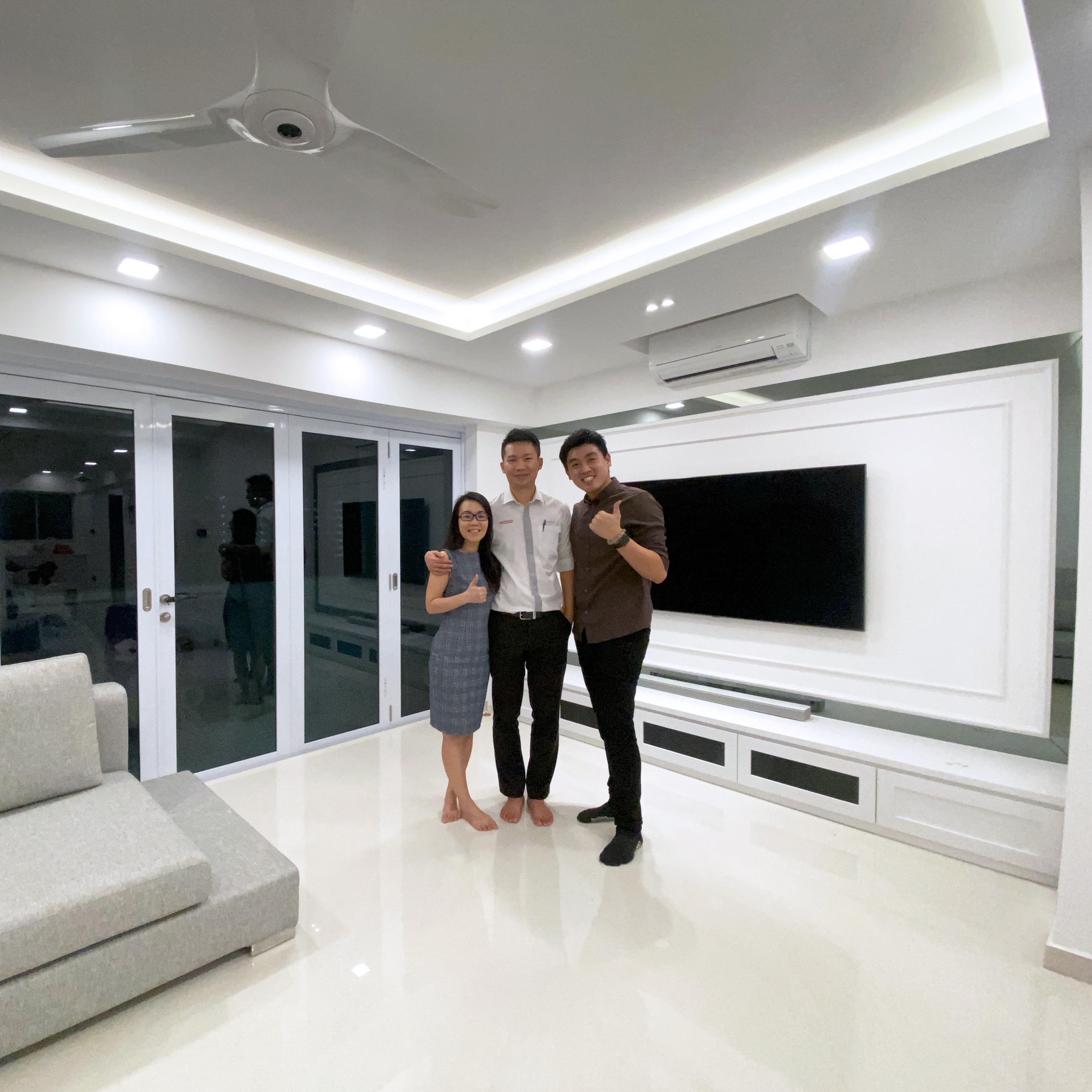 Minimalist Design - Living Room - HDB Executive Apartment - Design by Sky Creation