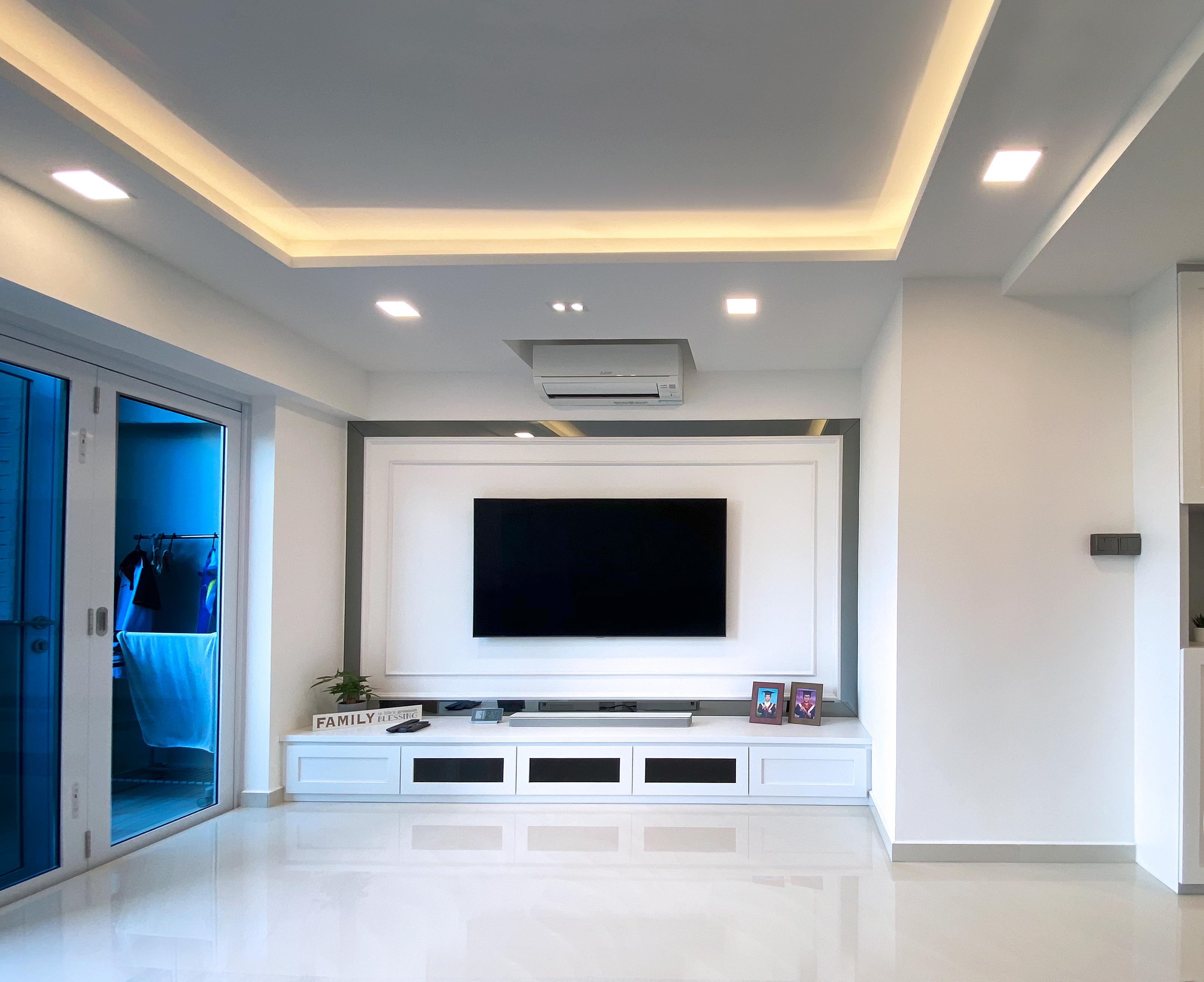 Minimalist Design - Living Room - HDB Executive Apartment - Design by Sky Creation