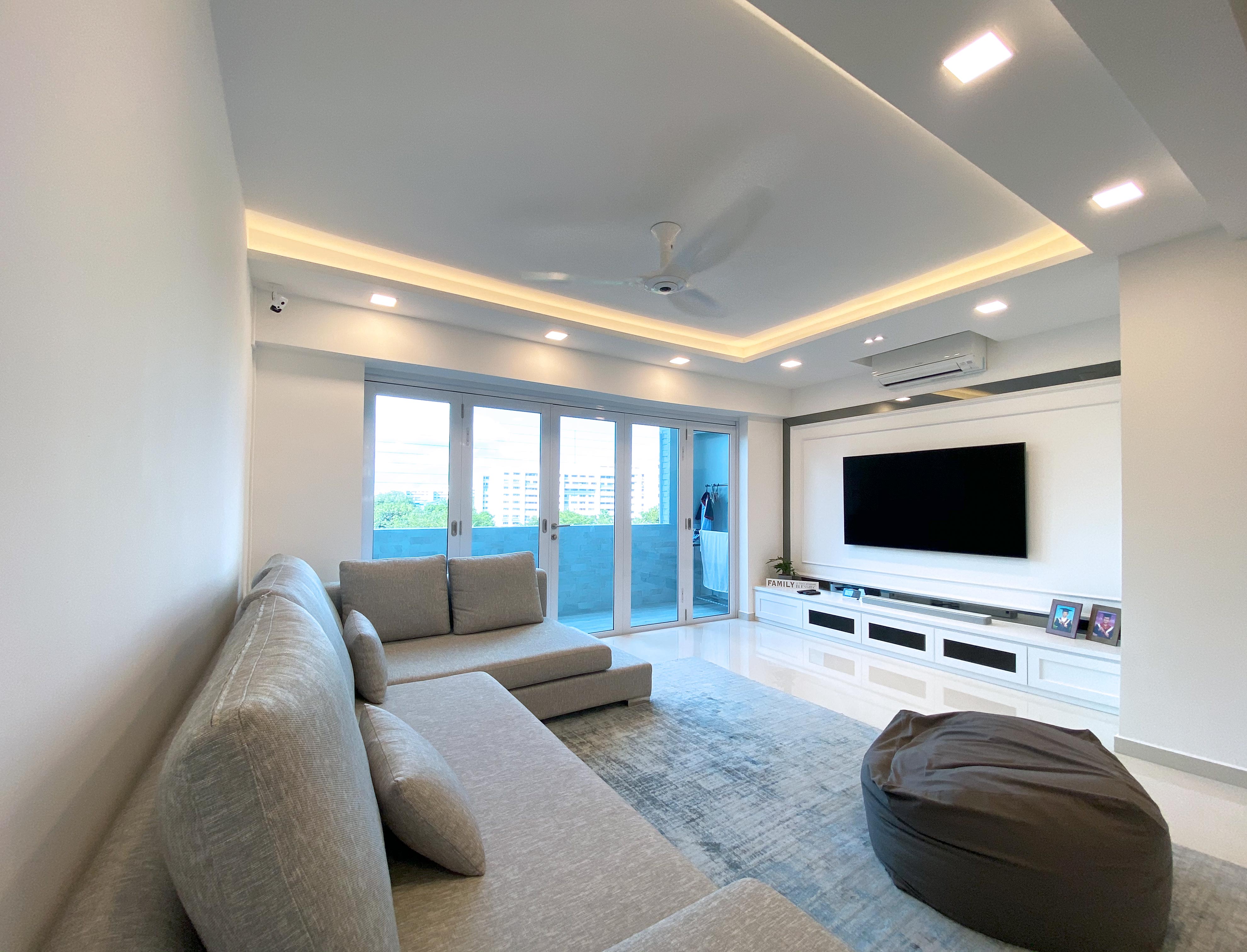 Minimalist Design - Living Room - HDB Executive Apartment - Design by Sky Creation