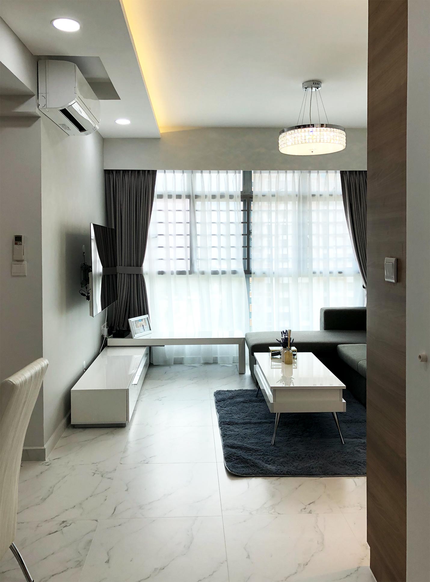 Minimalist Design - Living Room - HDB 3 Room - Design by Sky Creation