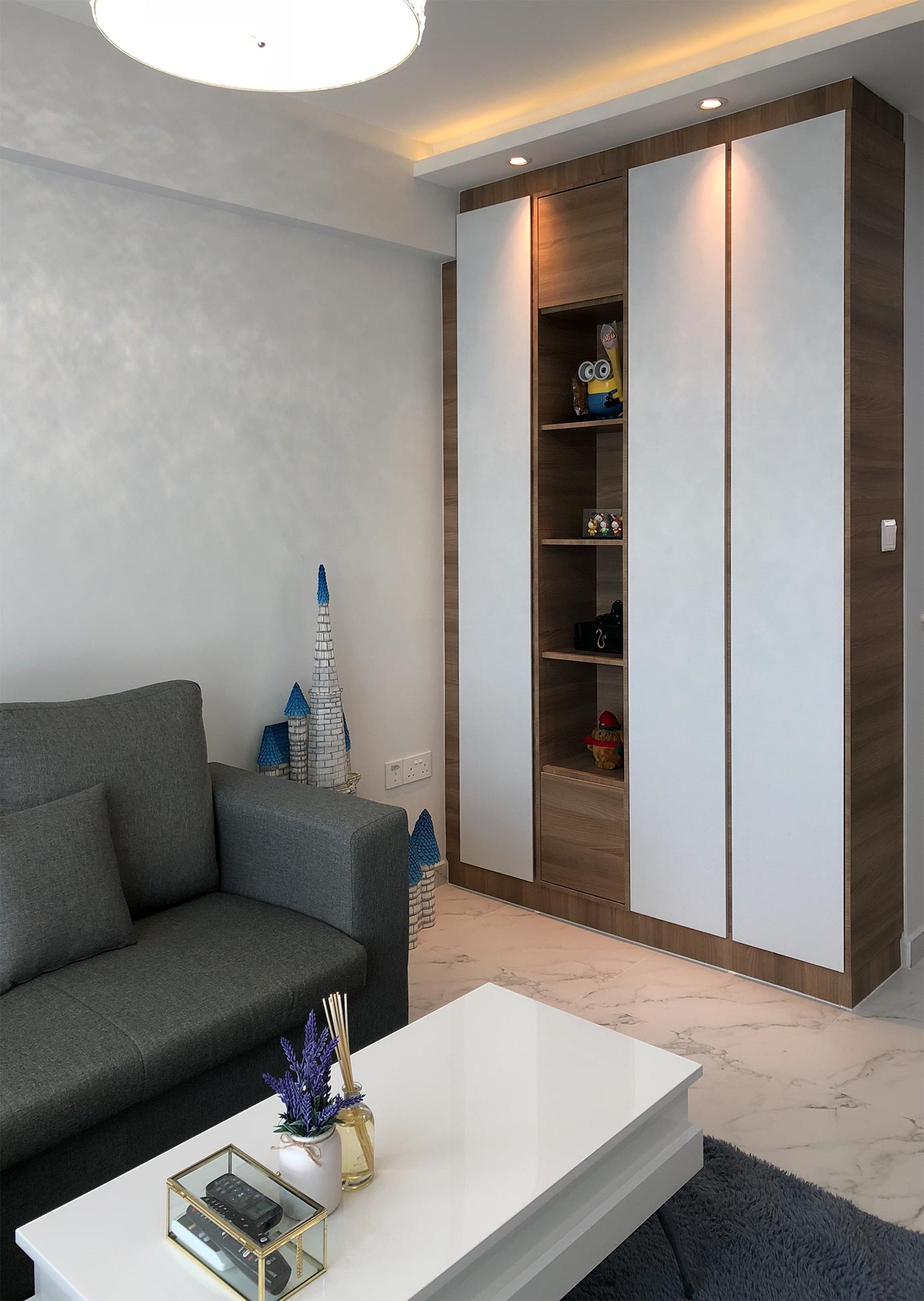 Minimalist Design - Living Room - HDB 3 Room - Design by Sky Creation