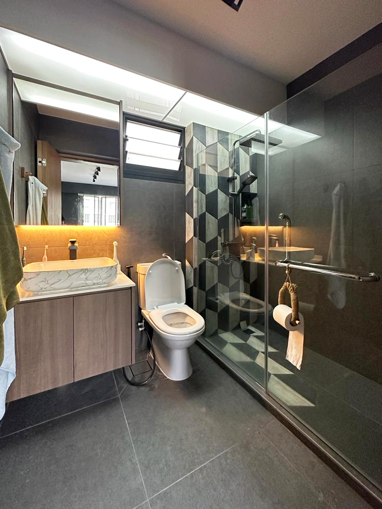 Scandinavian Design - Bathroom - HDB 4 Room - Design by Sky Creation