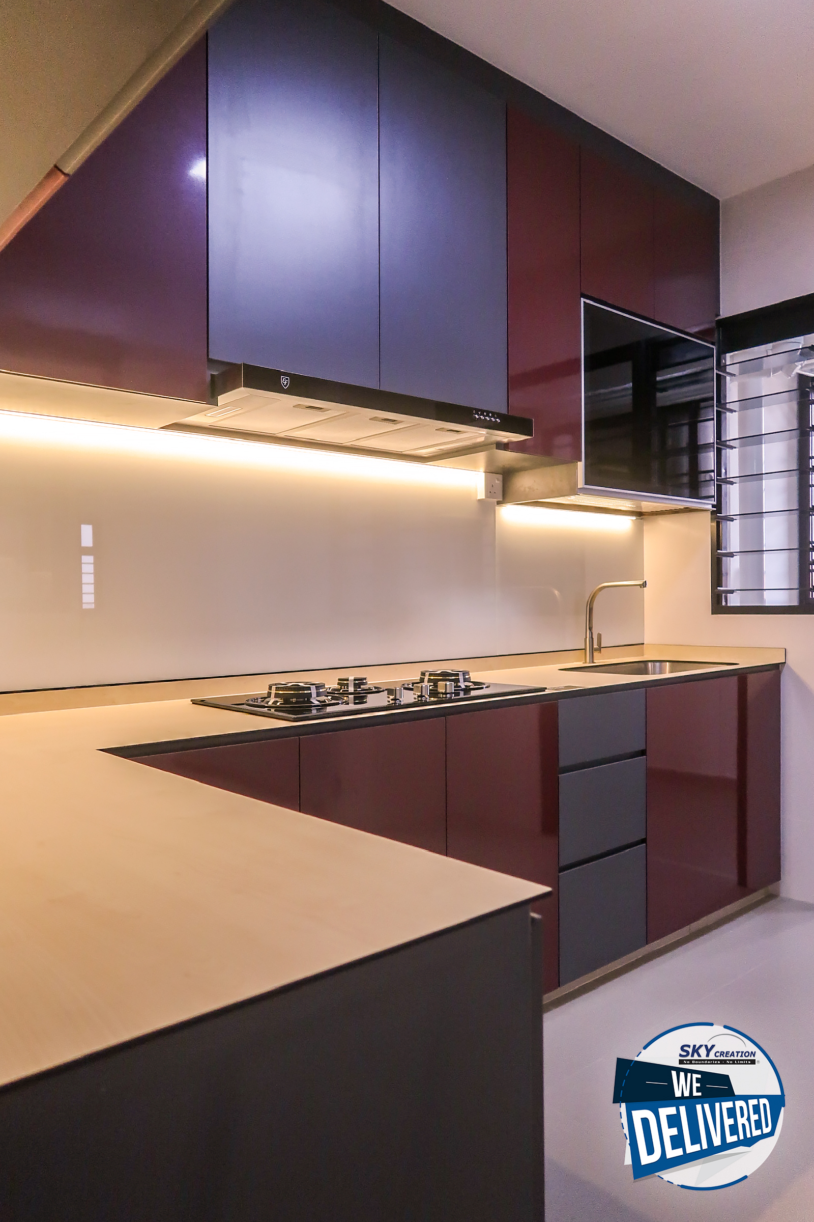 Minimalist Design - Kitchen - HDB 4 Room - Design by Sky Creation