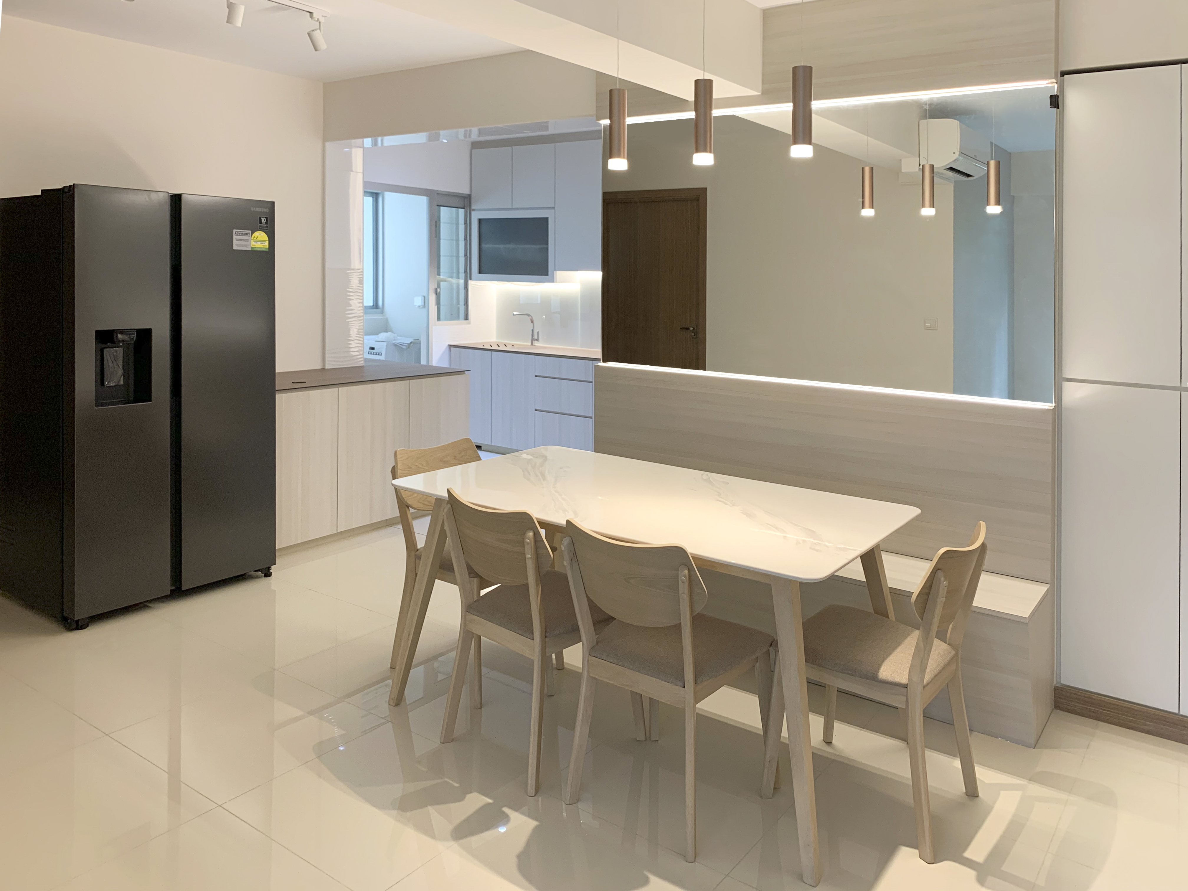 Modern, Scandinavian Design - Dining Room - HDB 4 Room - Design by Sky Creation