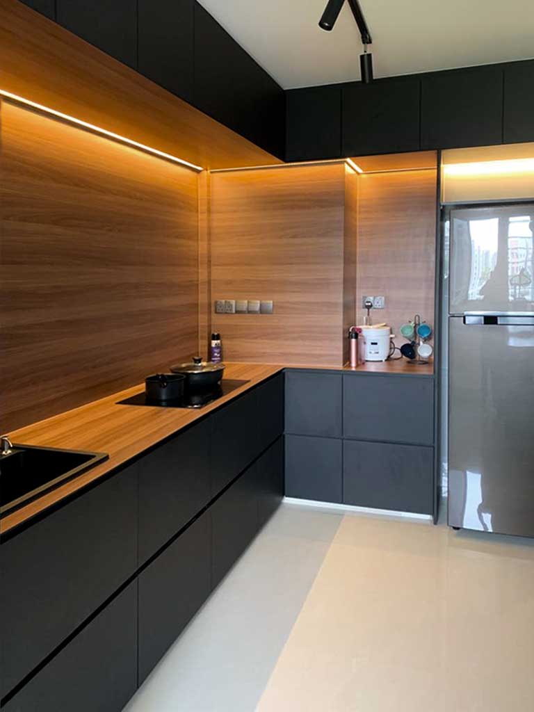 Classical, Contemporary, Industrial Design - Kitchen - HDB 4 Room - Design by Sky Creation