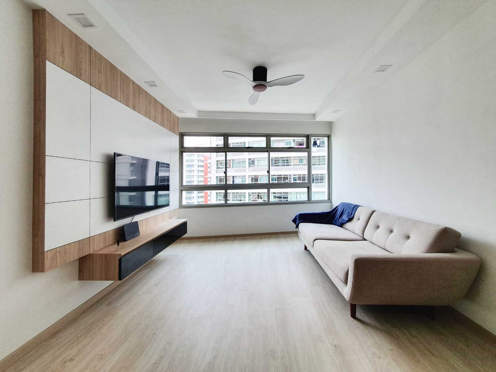 Minimalist Design - Living Room - HDB 4 Room - Design by Sky Creation