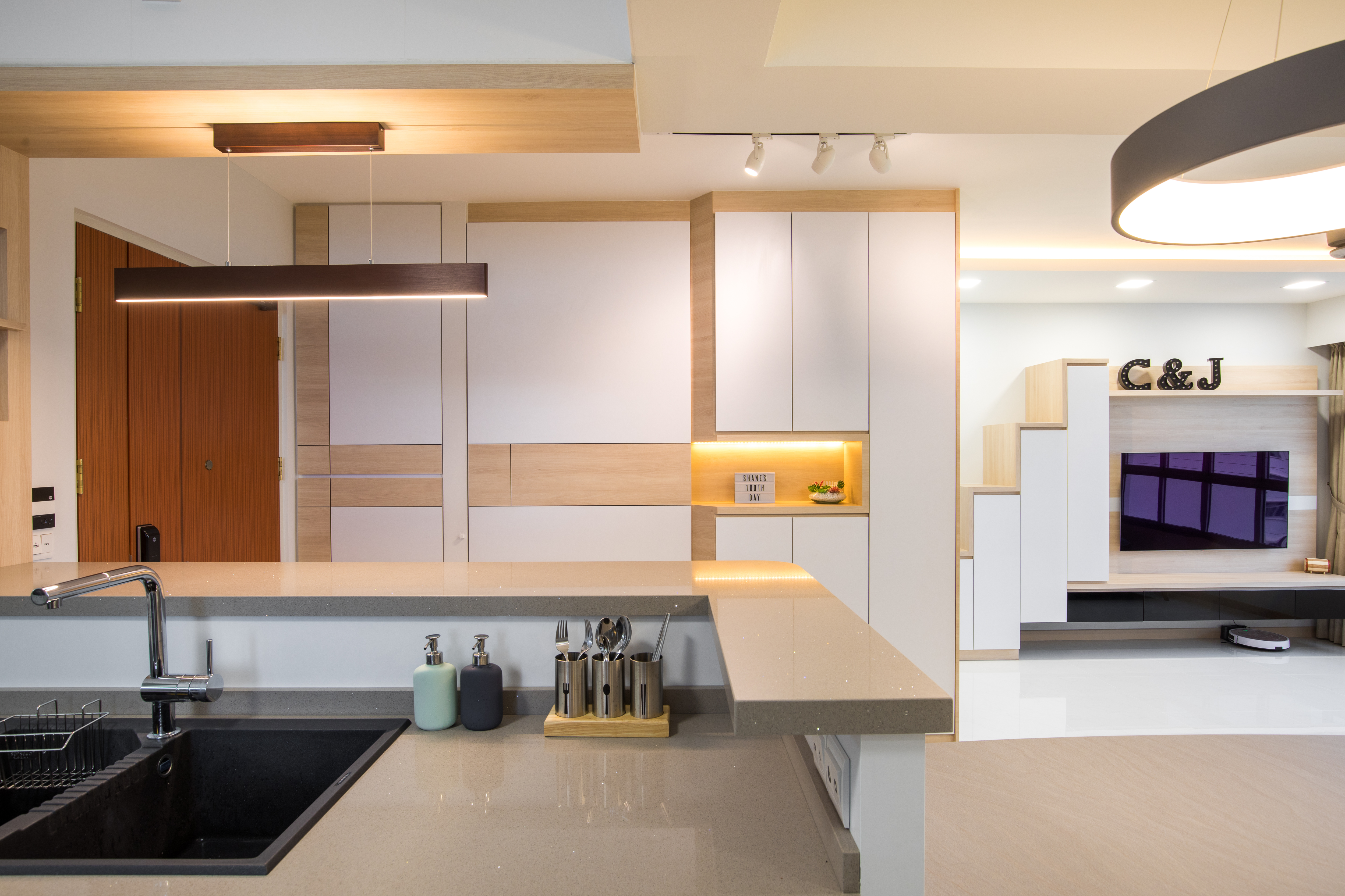 Minimalist Design - Kitchen - HDB 4 Room - Design by Sky Creation