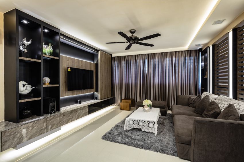 Contemporary, Modern Design - Living Room - HDB 4 Room - Design by Sky Creation