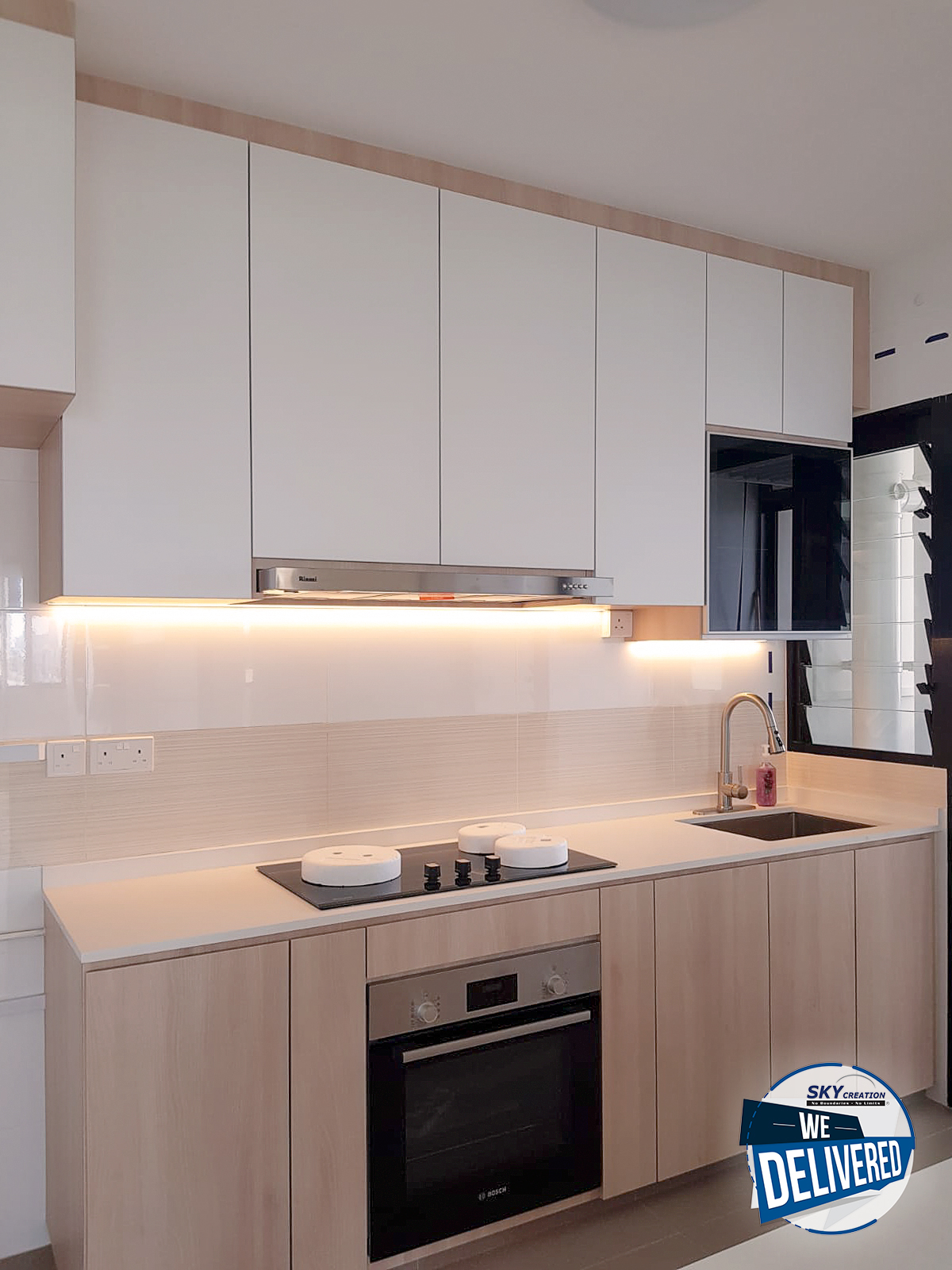 Scandinavian Design - Kitchen - HDB 4 Room - Design by Sky Creation