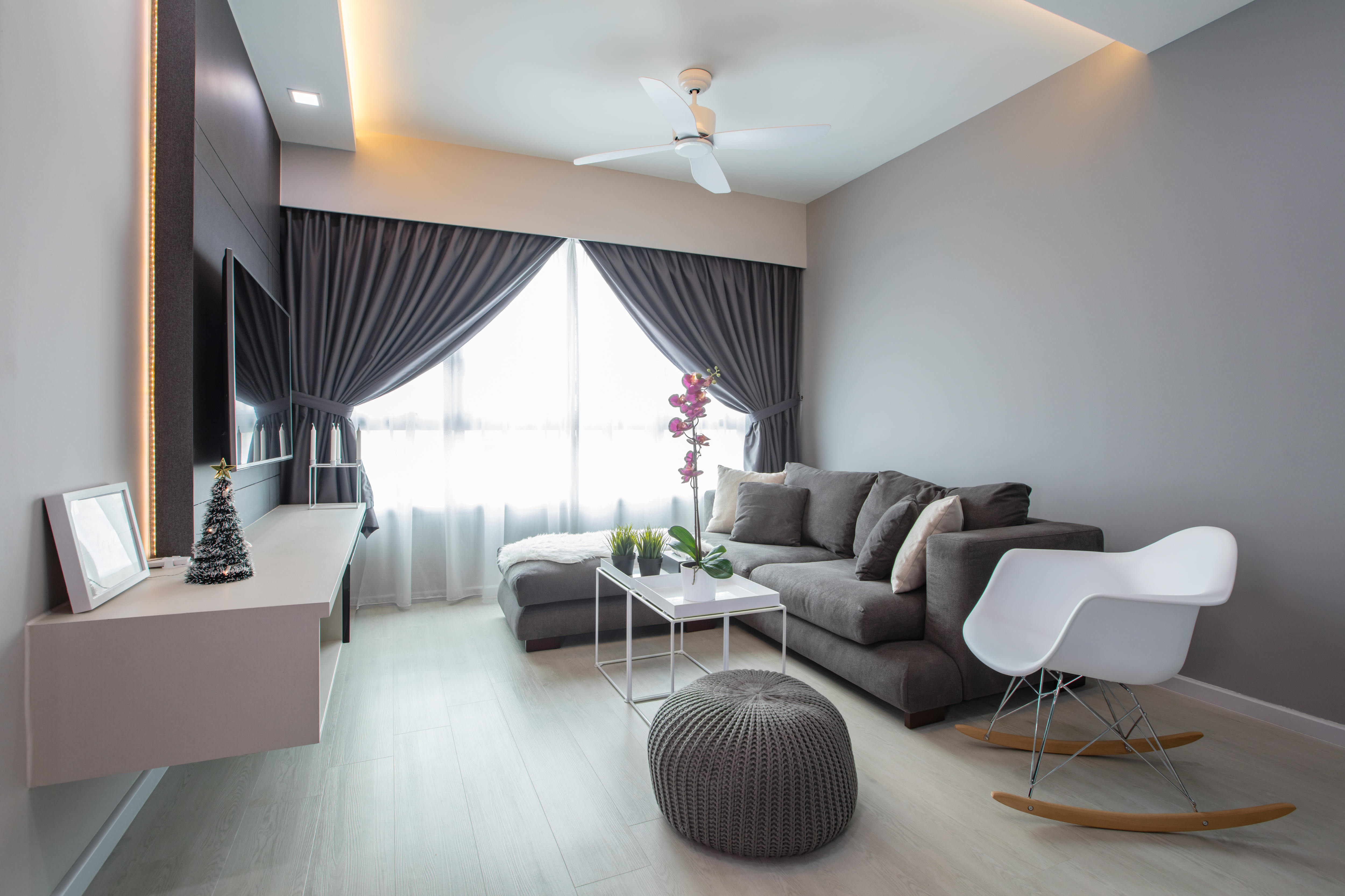 Minimalist Design - Living Room - HDB 4 Room - Design by Sky Creation