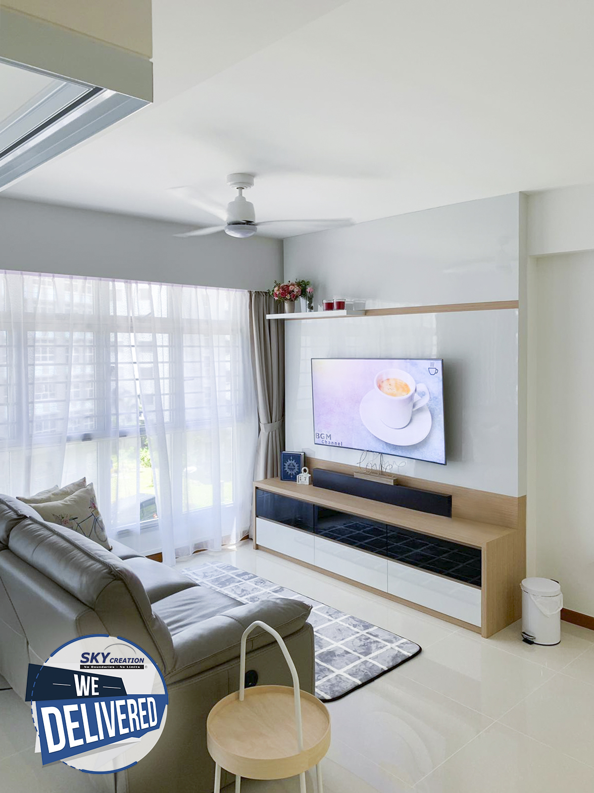 Modern Design - Living Room - HDB 5 Room - Design by Sky Creation