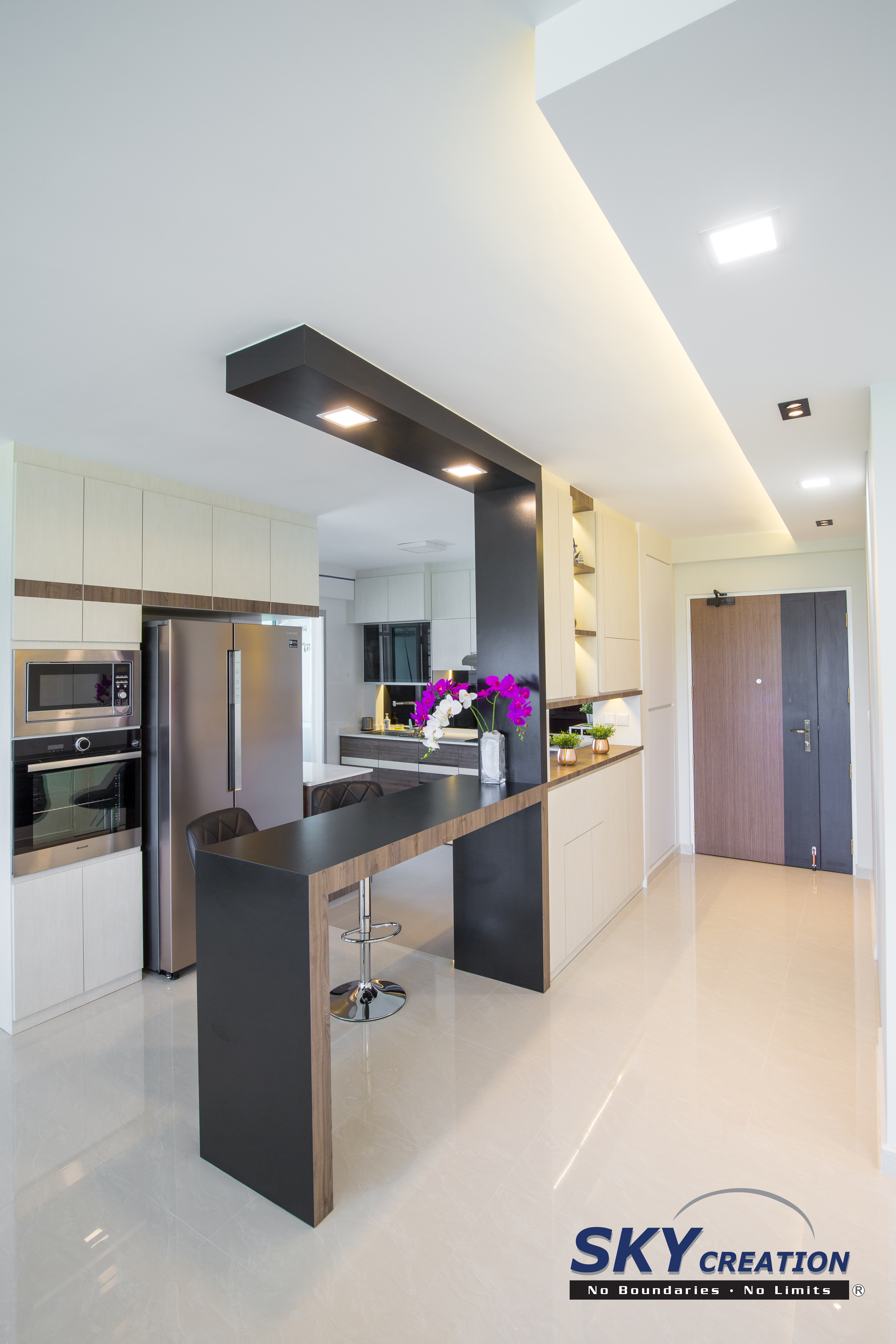 Contemporary, Modern Design - Kitchen - HDB 5 Room - Design by Sky Creation