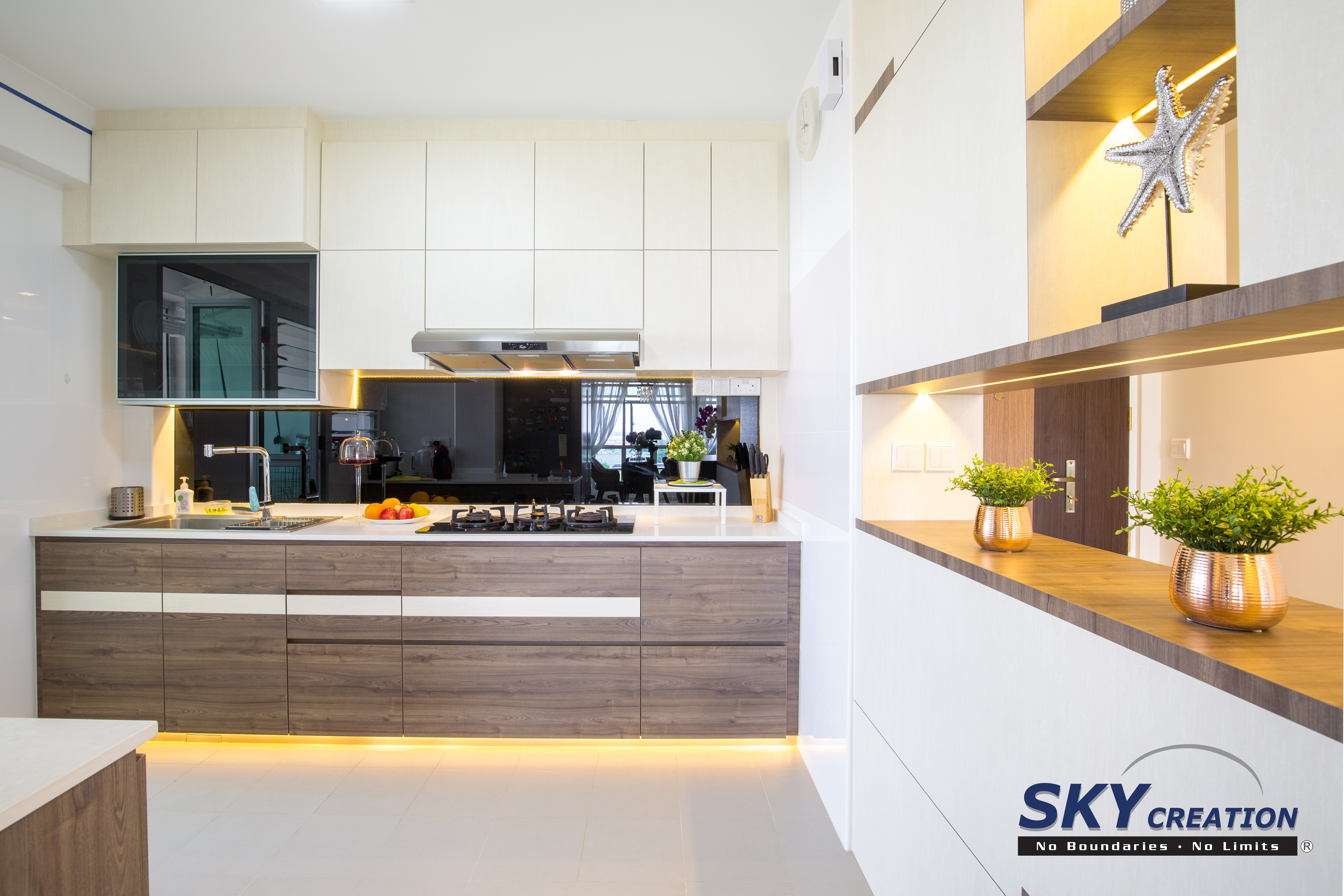 Contemporary, Modern Design - Kitchen - HDB 5 Room - Design by Sky Creation