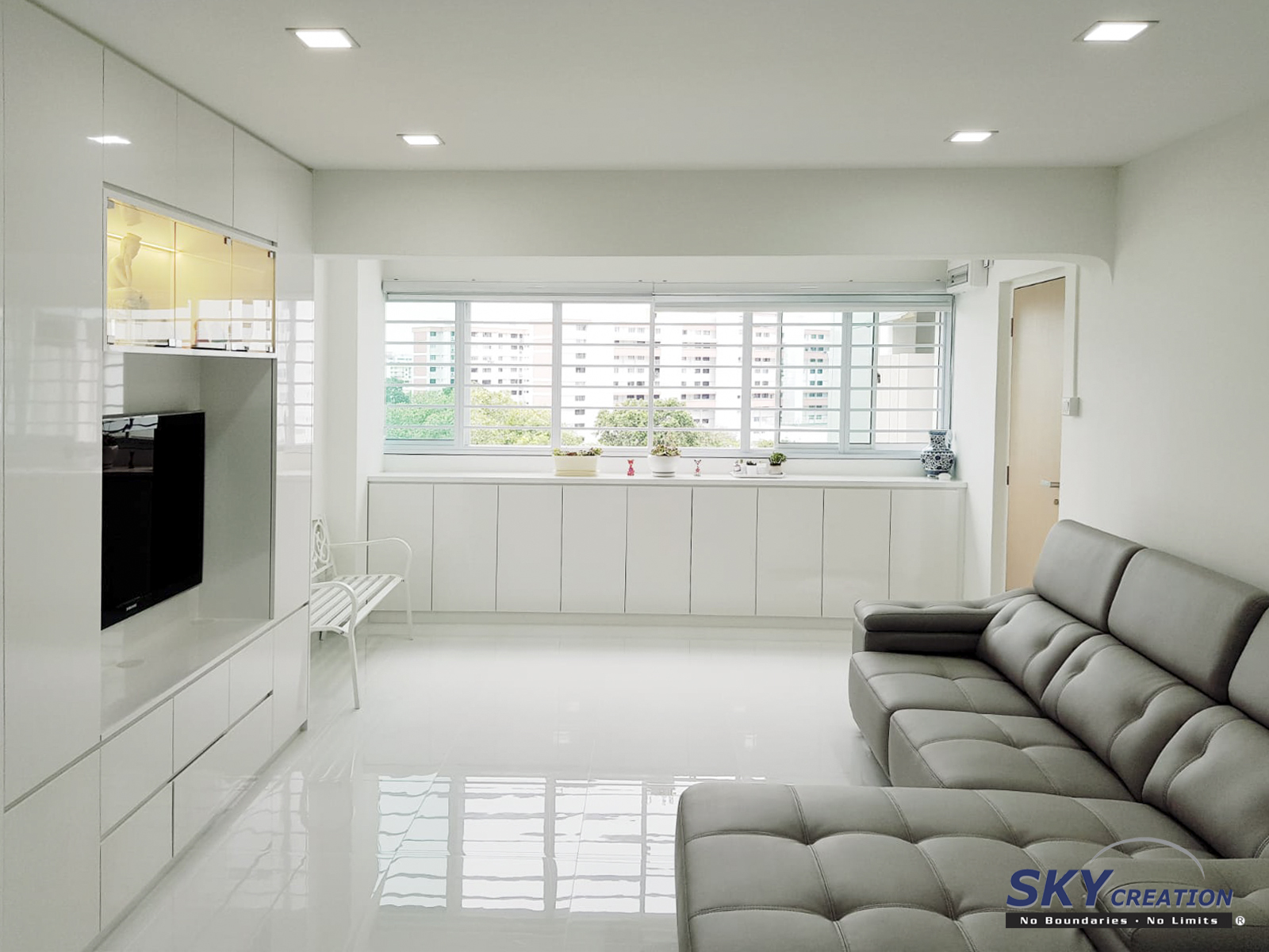 Minimalist Design - Living Room - HDB 5 Room - Design by Sky Creation